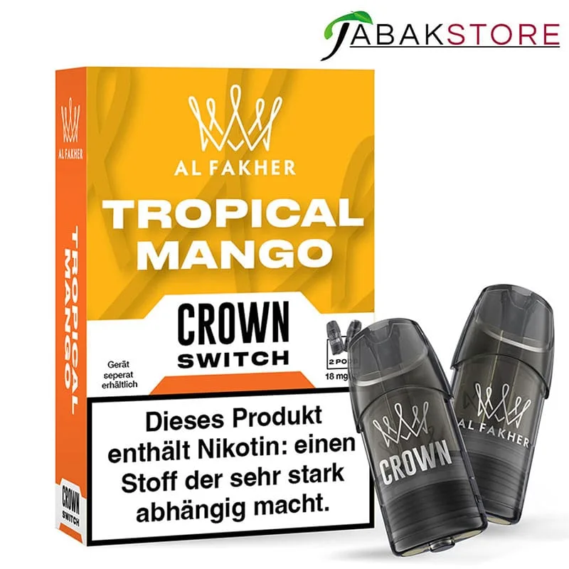 Pods Al Fakher | Crown Switch | Mangue tropicale | 18 mg