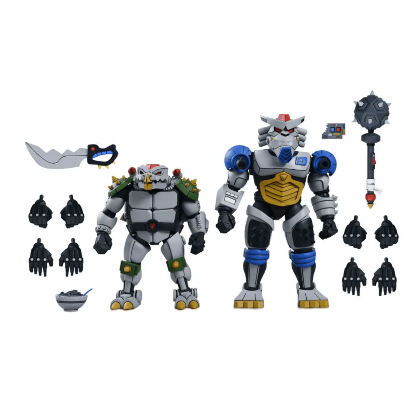TMNT (CARTONE 1987) - FIGURA D'AZIONE SCALA 7 POLLICI - PACCO DOPPIO ROBO TOKKA E RAHZAR