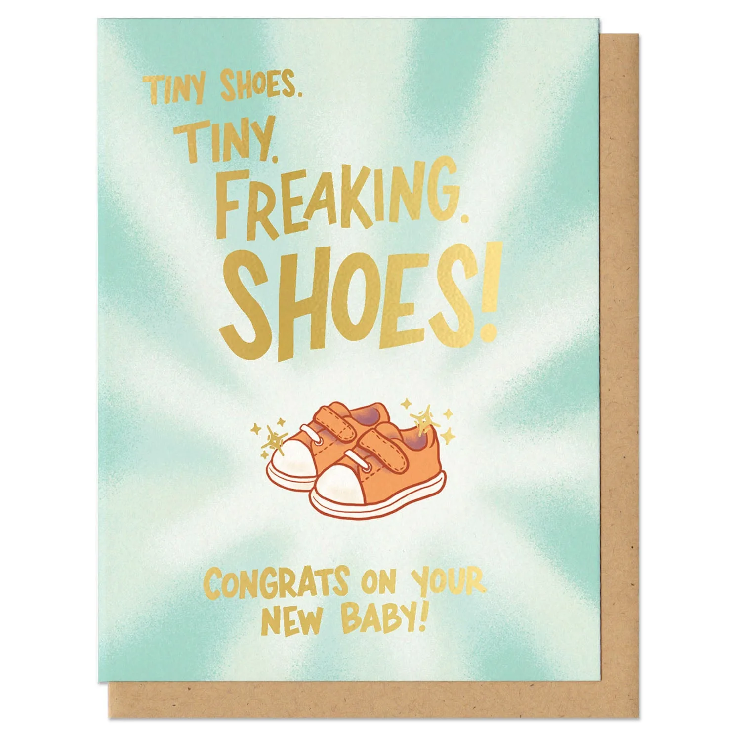 Sapatos minúsculos! Cartão de felicitações