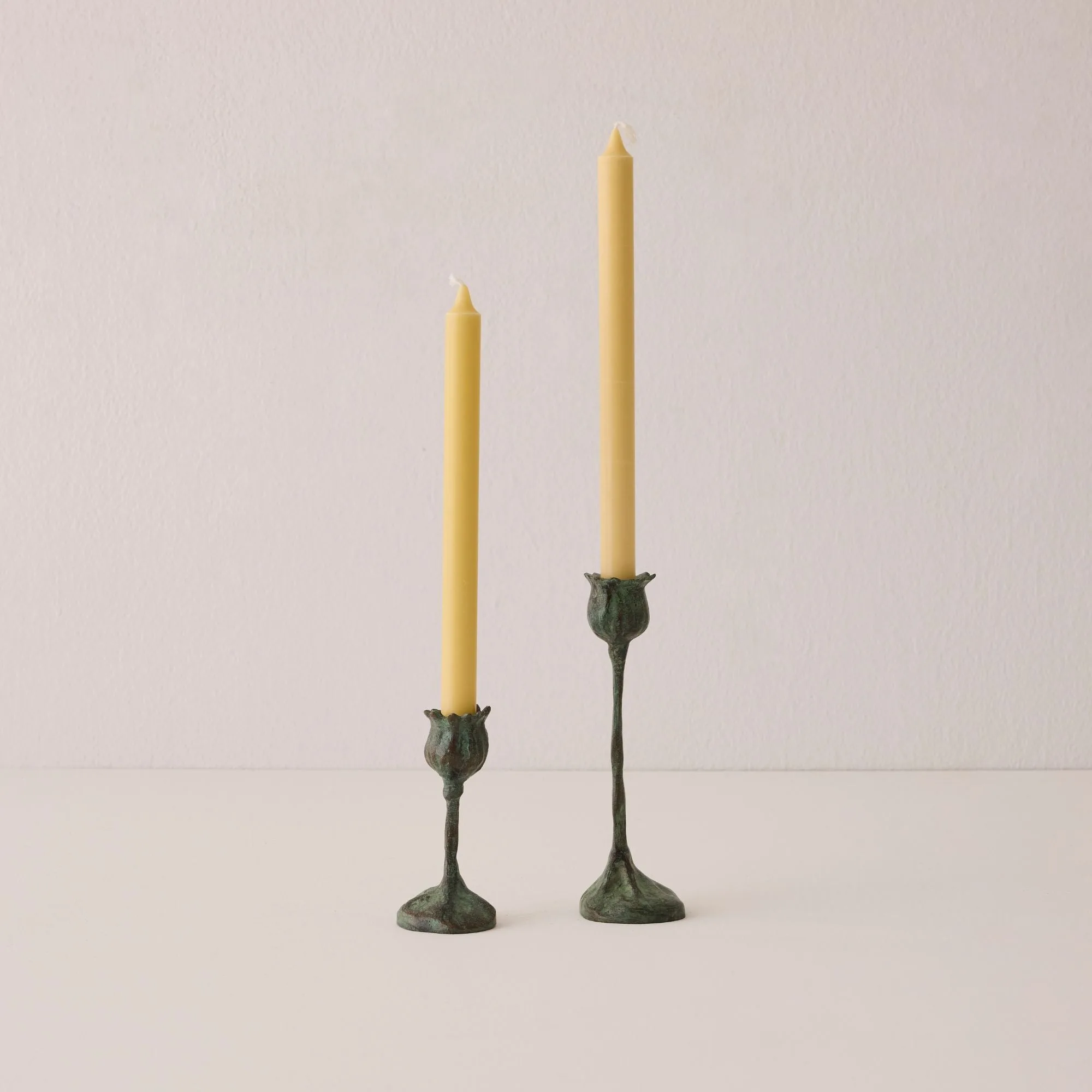 Bronze Poppy Candlestick