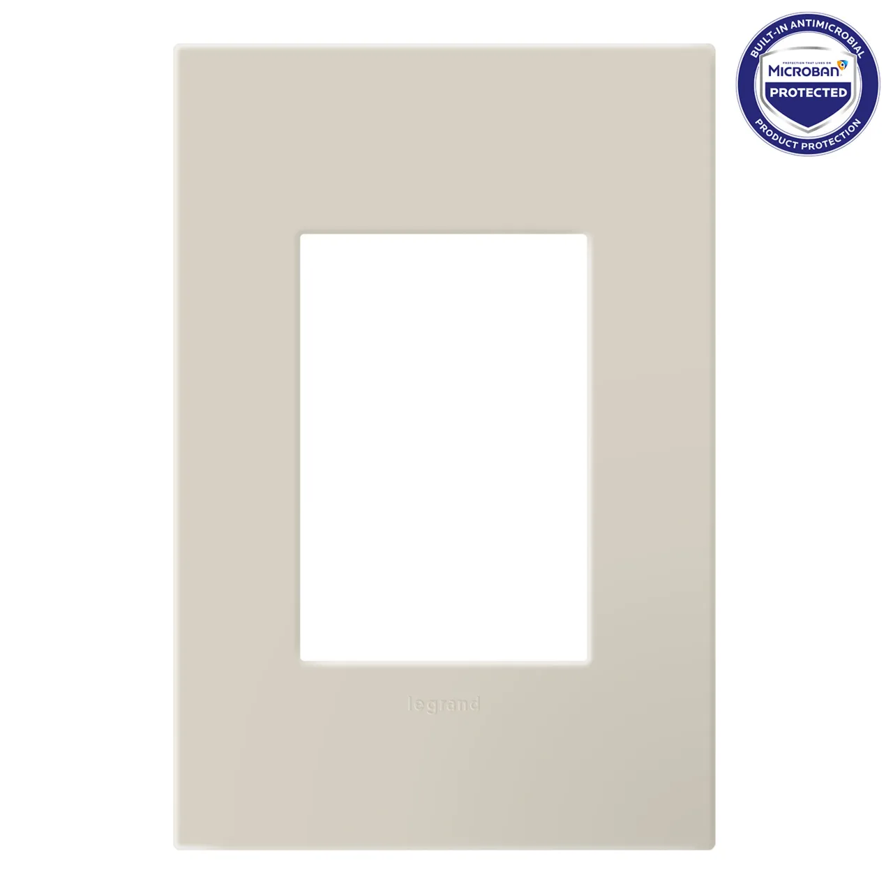 adorne® Oatmeal One-Plus-Gang Screwless Wall Plate with Microban®