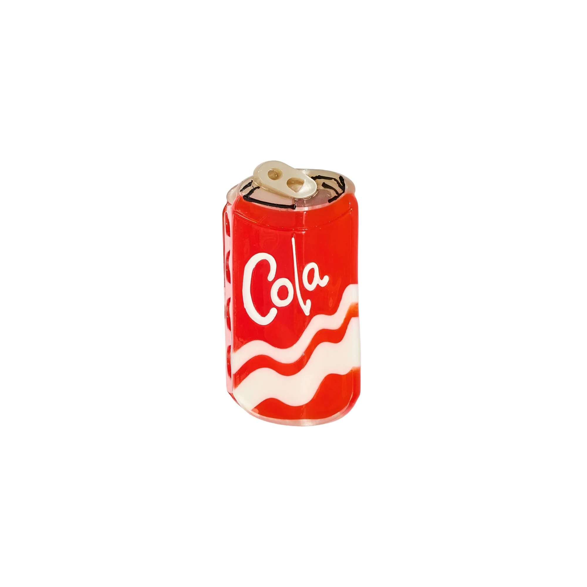 Presa de cabelo mini de lata de cola