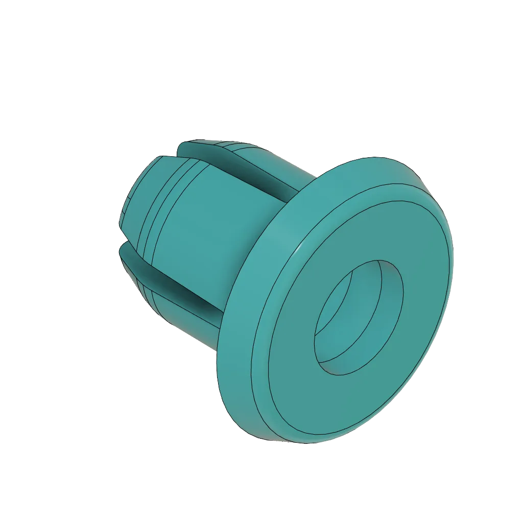 Expanding rivet long 2.5 mm, blue (plastic)