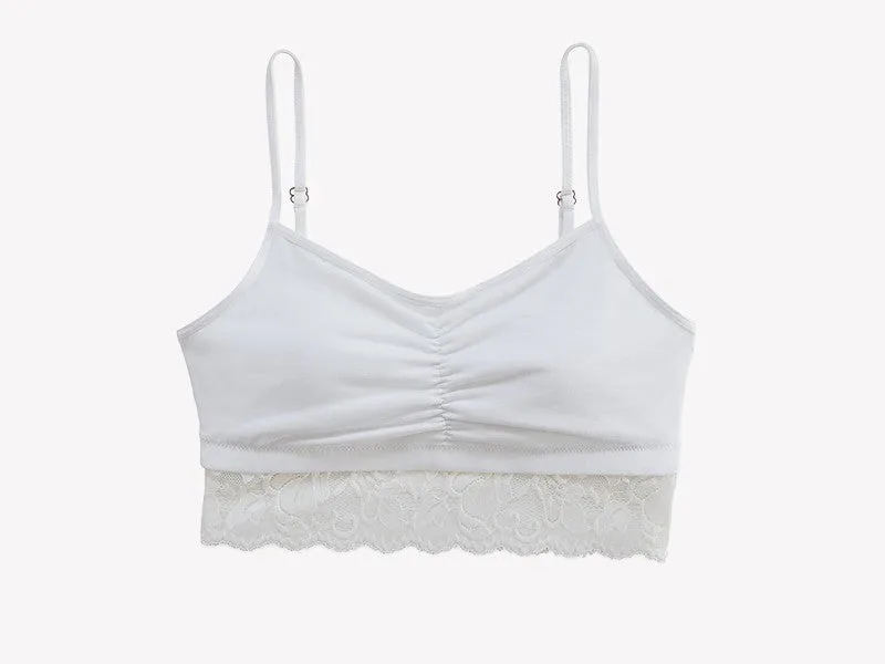 Bralette Astrid in pizzo, Bianco