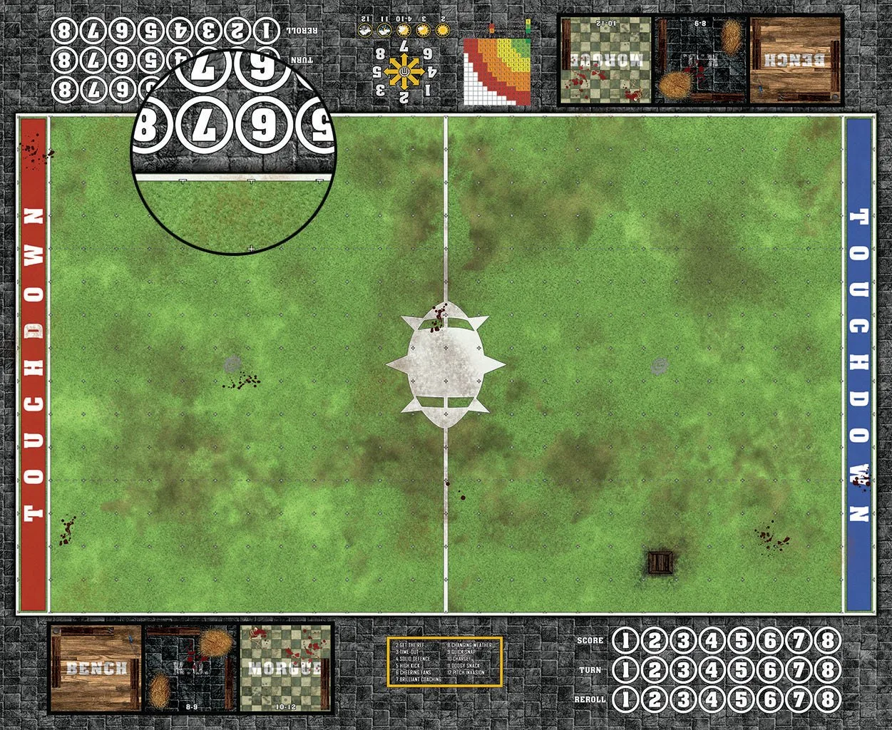 Mats by Mars: Verdant Field Fantasy Football Play Mat / Pitch