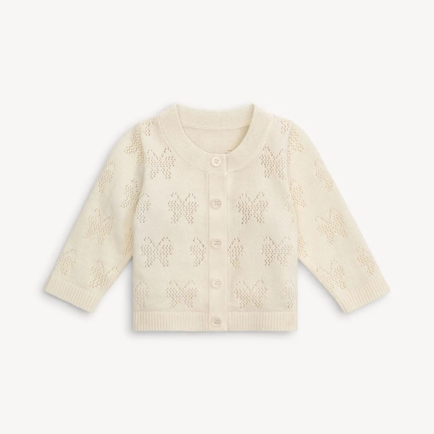 white cotton magnetic cardigan - re-loved