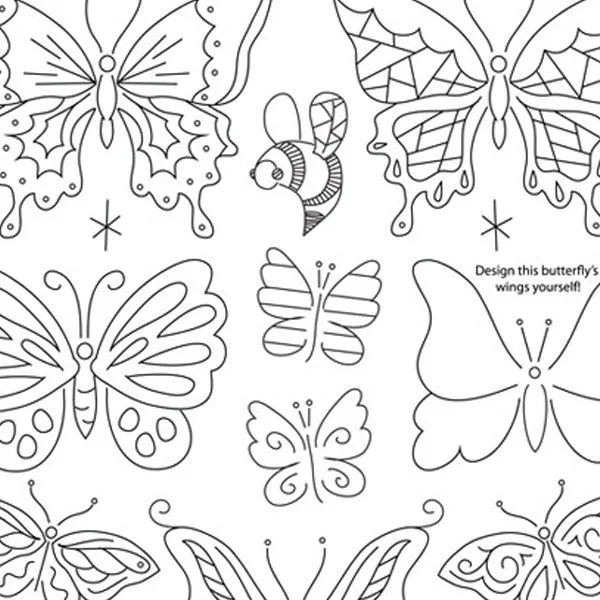 BUTTERFLY GARDEN - Naszywki do prasowania (zestaw 5 szt.)