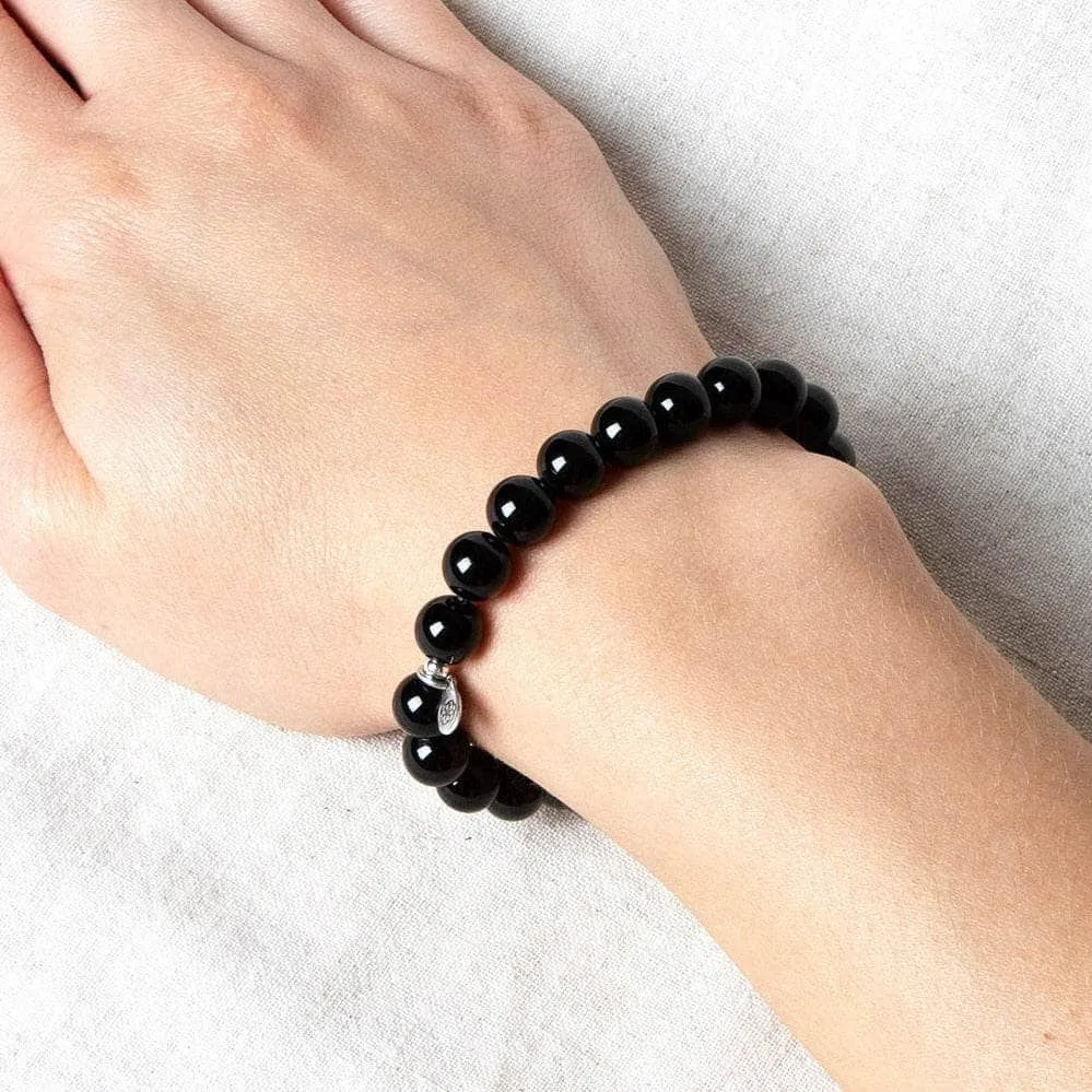 BLACK TOURMALINE ENERGY BRACELET 8MM