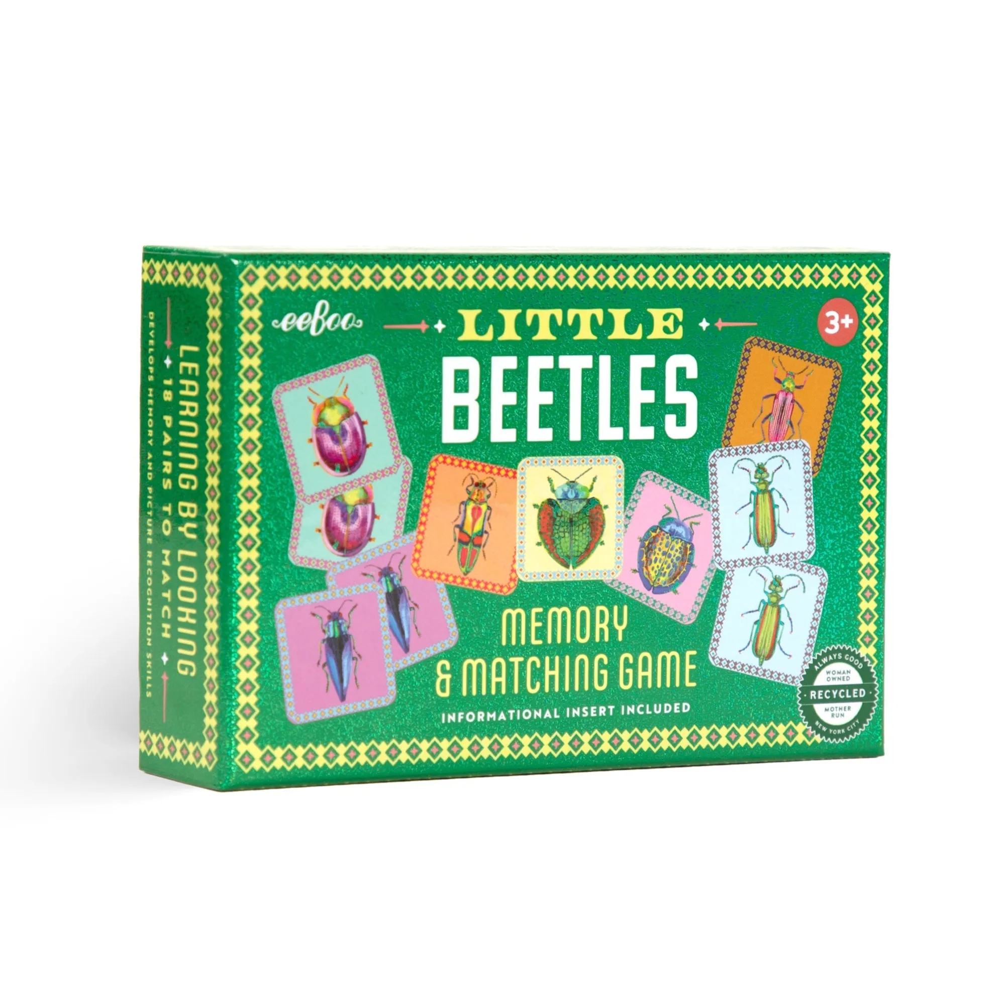 Klein matching-spel voor peuters: vogels en kevers