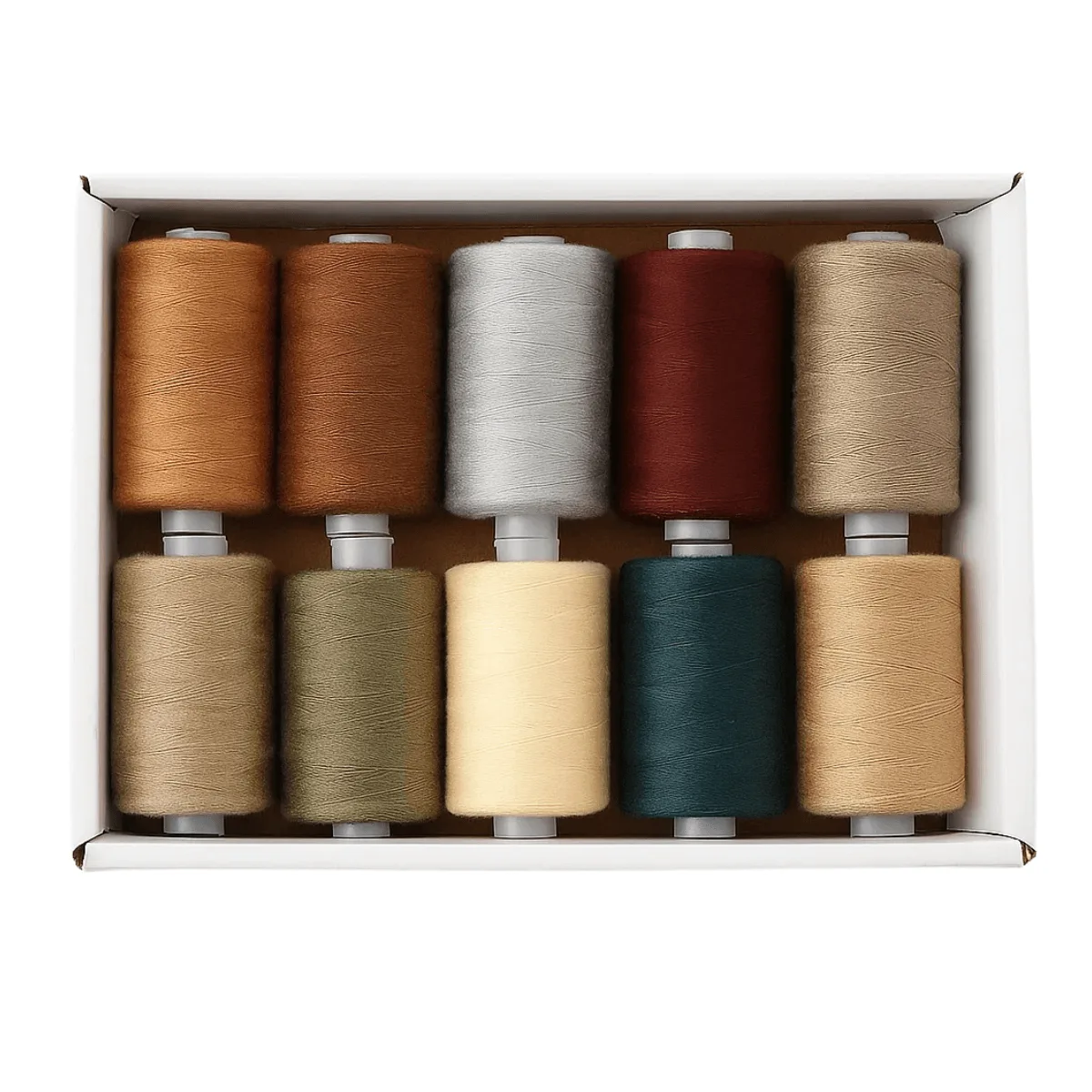 30wt 1000yd Earthy Colors - 100% Polyester Thread 10 Pack
