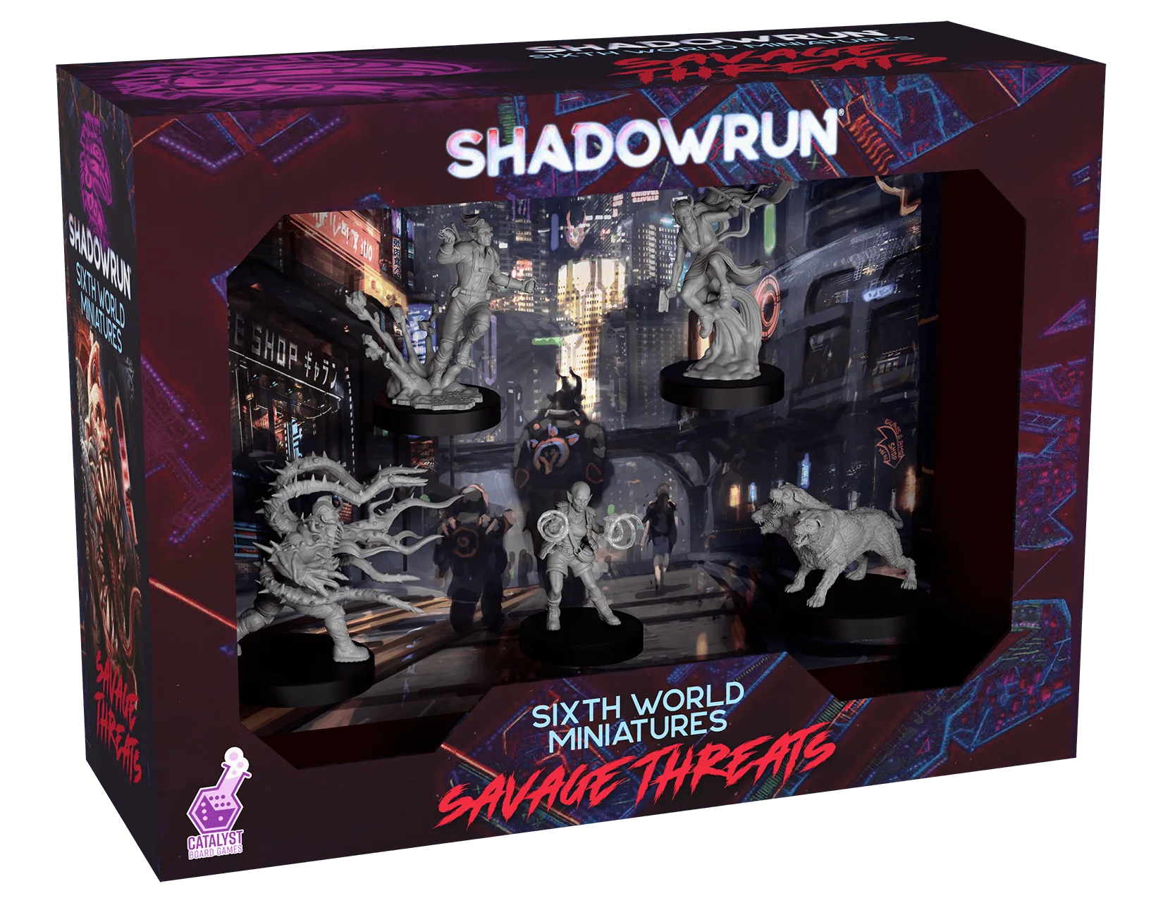 فك علبة Shadowrun Savage Threats Minis ونظرة أولى