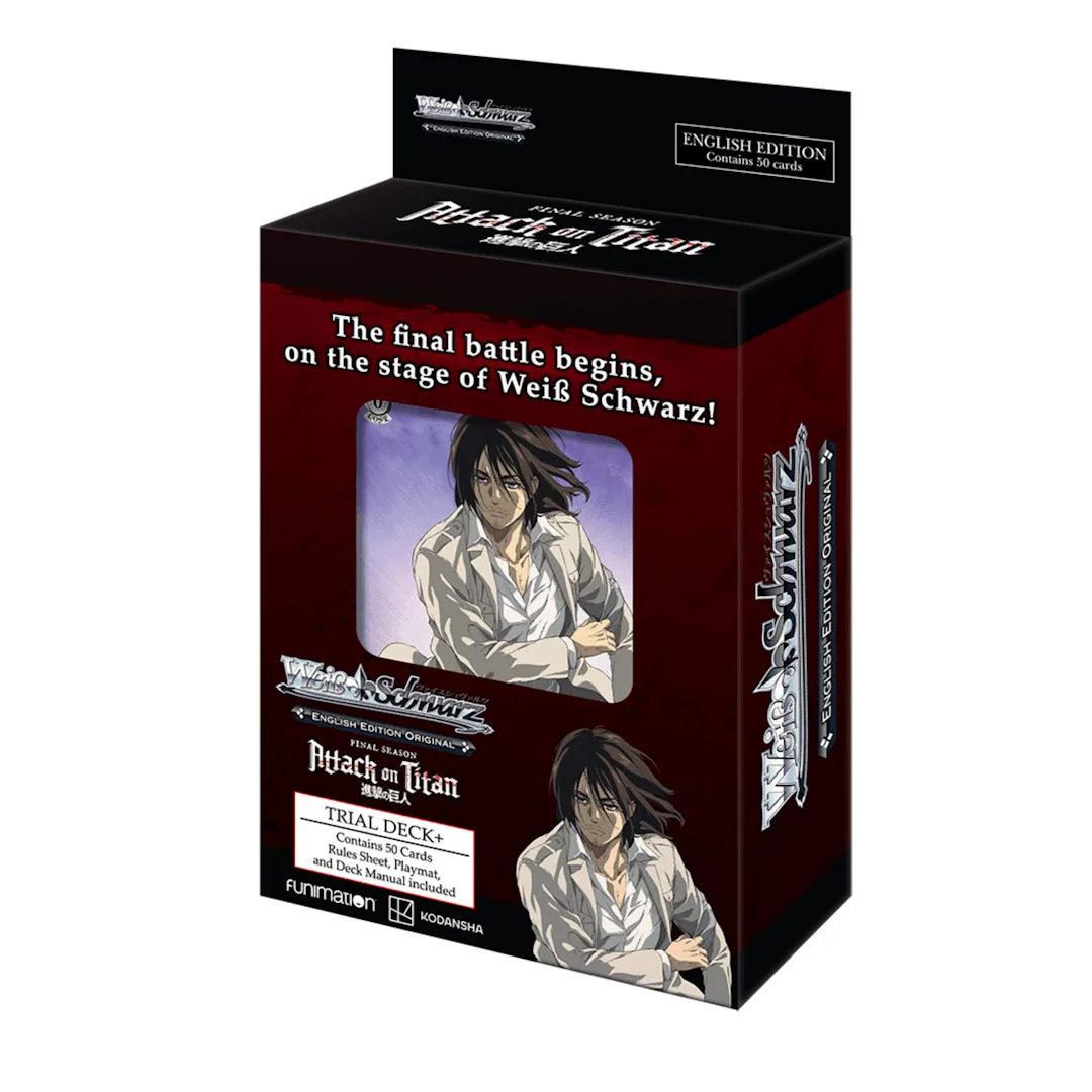 Přehled Trial Deck+ karetní hry Attack on Titan