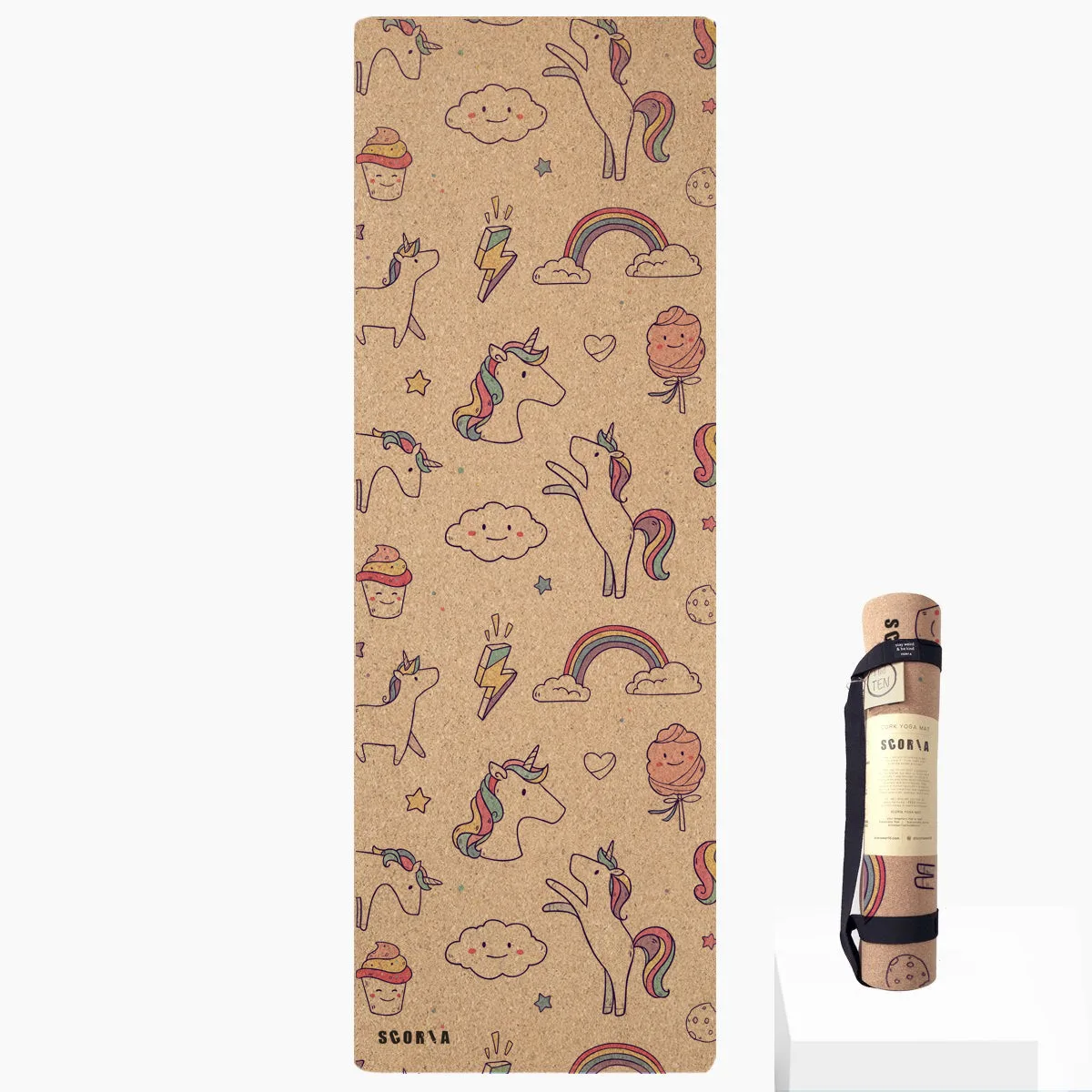Esterilla de yoga de corcho Unicorn para adultos | 4,5 mm