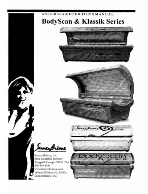 Sonnen Braune Klassik Series 735 Manuel de lit de bronzage