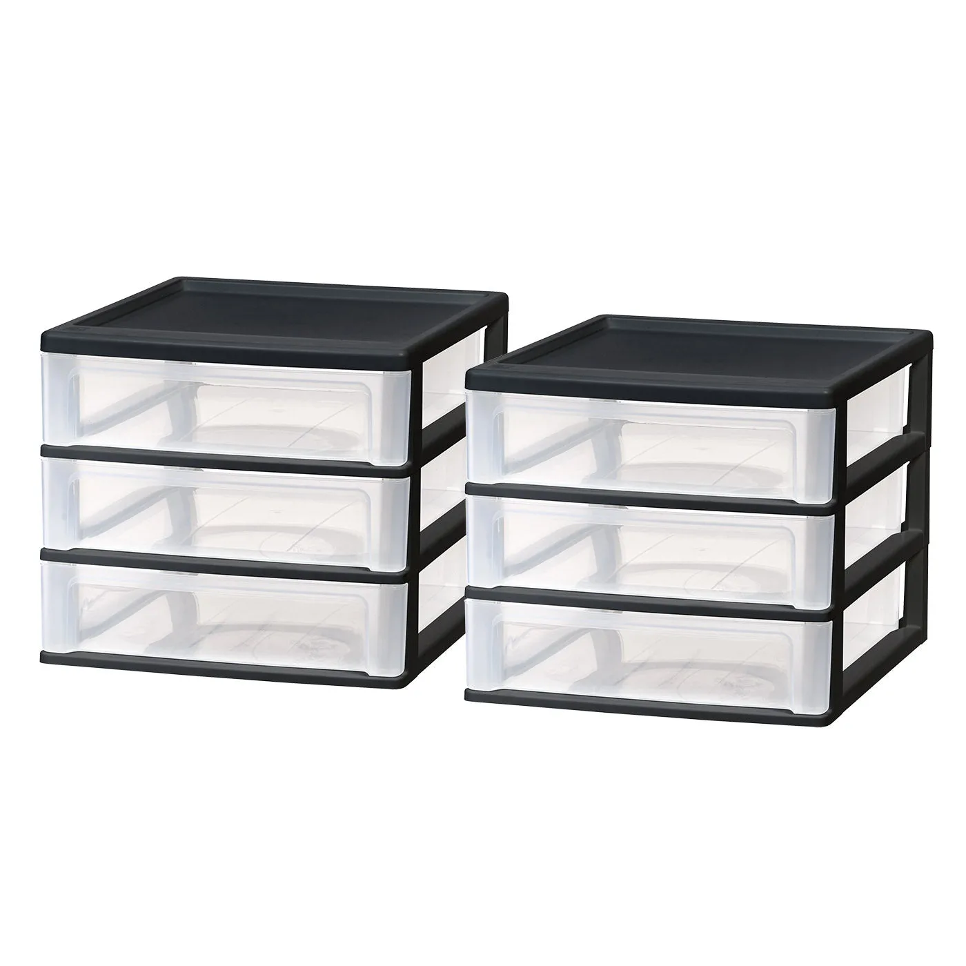 Plastikowy organizer biurkowy 3-szufladowy, 2 szt.