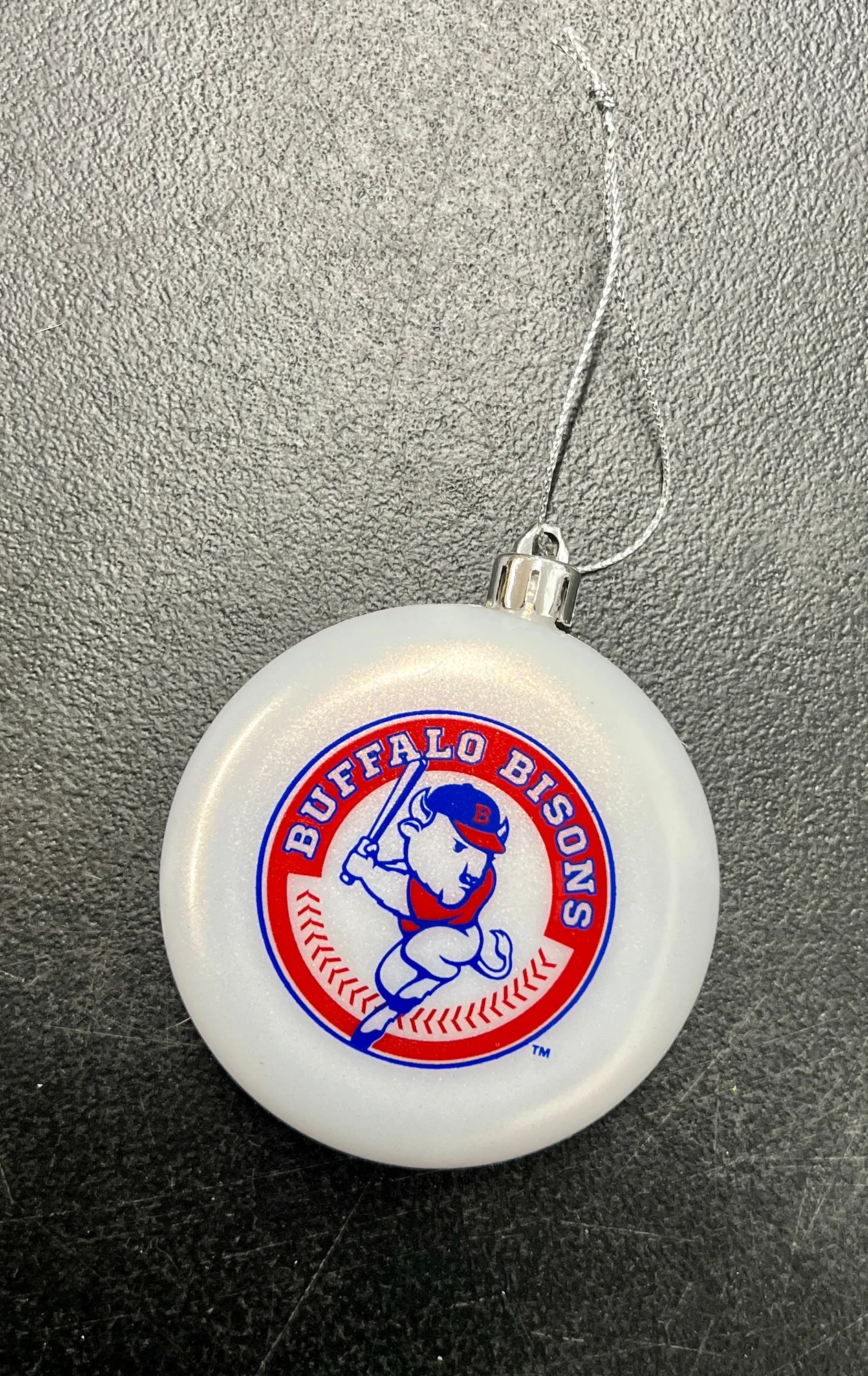 Buffalo Bisons Shatterproof Ornament White Primary