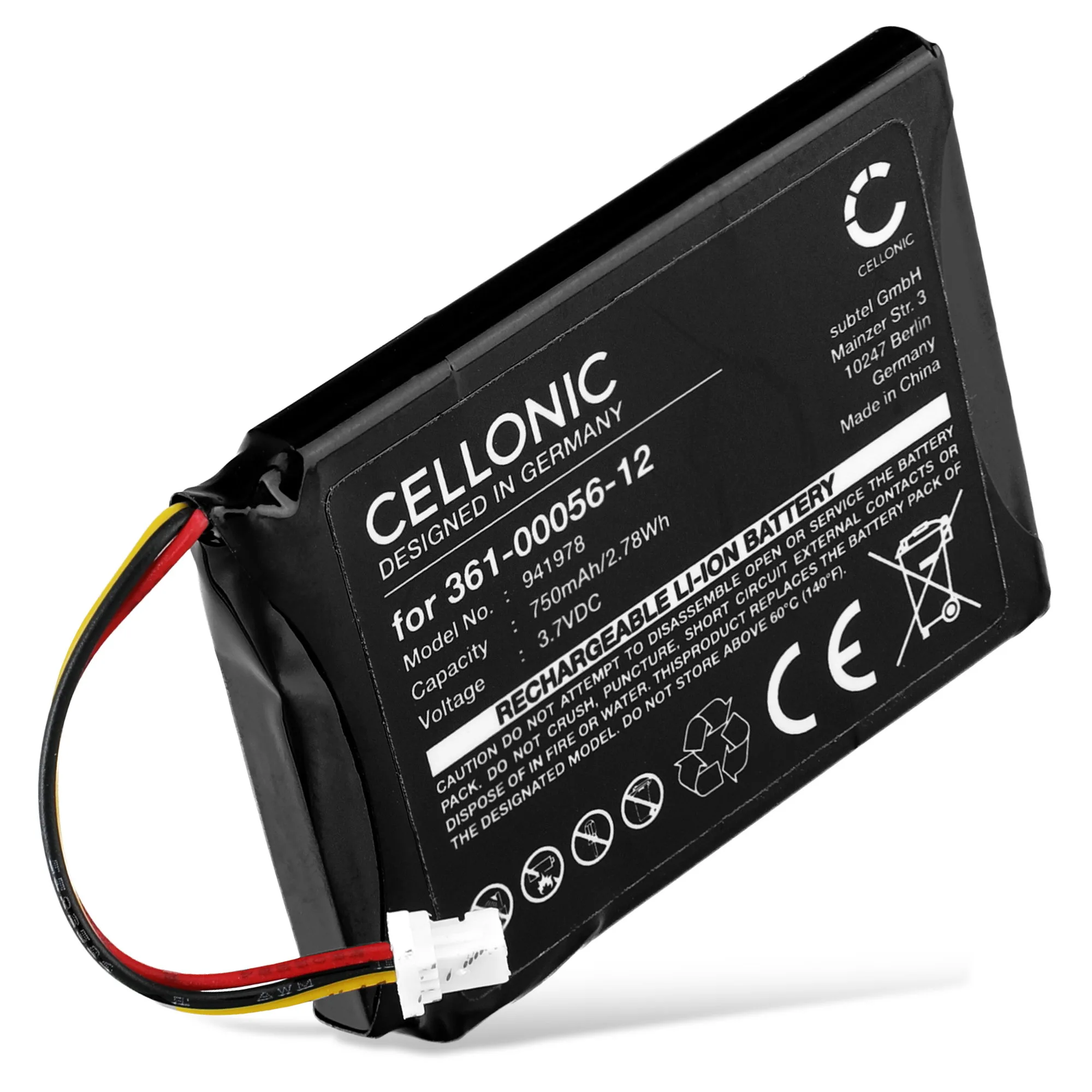 Baterie pro Garmin Edge Explore 2, Dezl OTR700, 361-00056-12 (750mAh, 3.7V) od CELLONIC