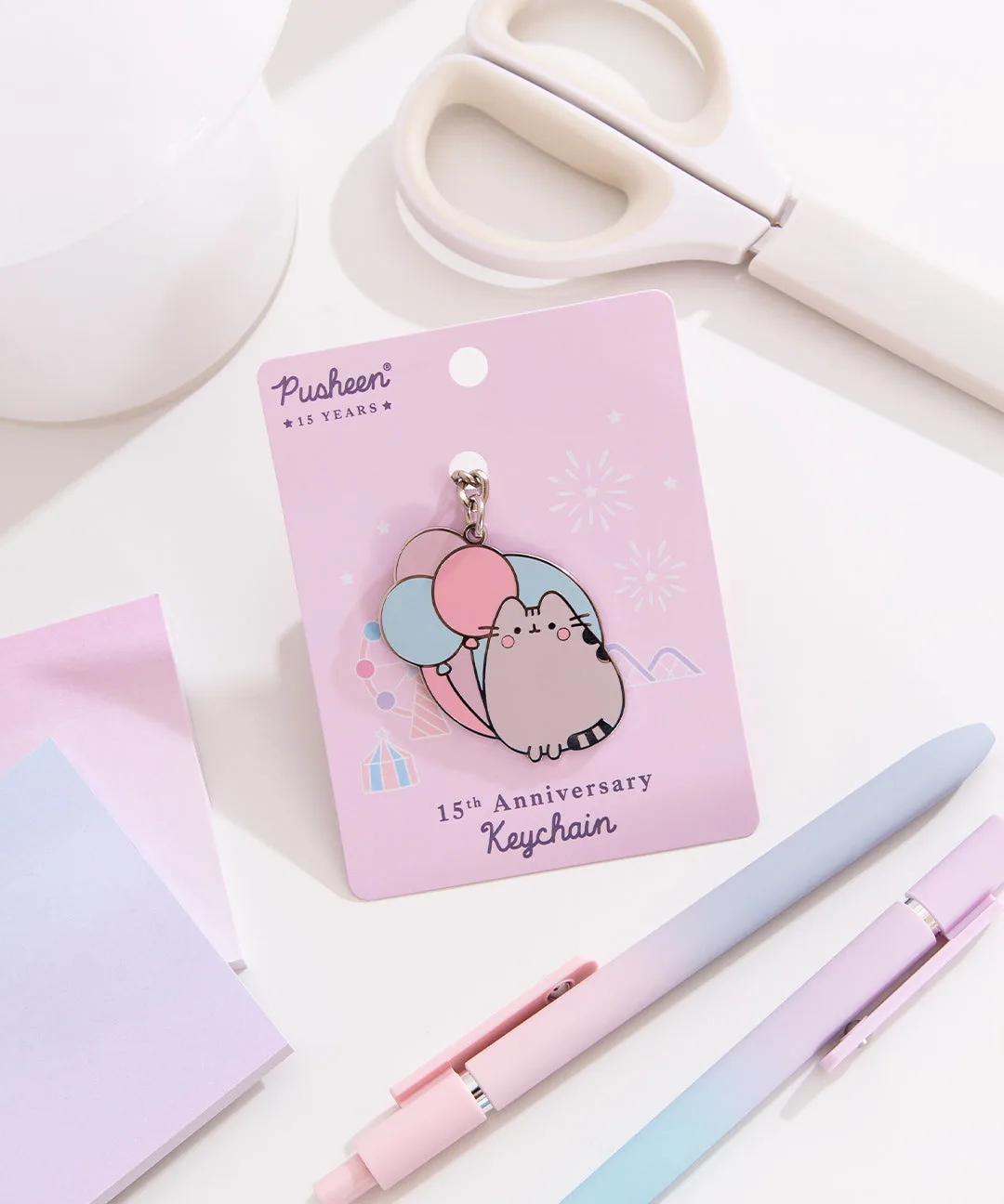 Pusheen 15th Anniversary Keychain