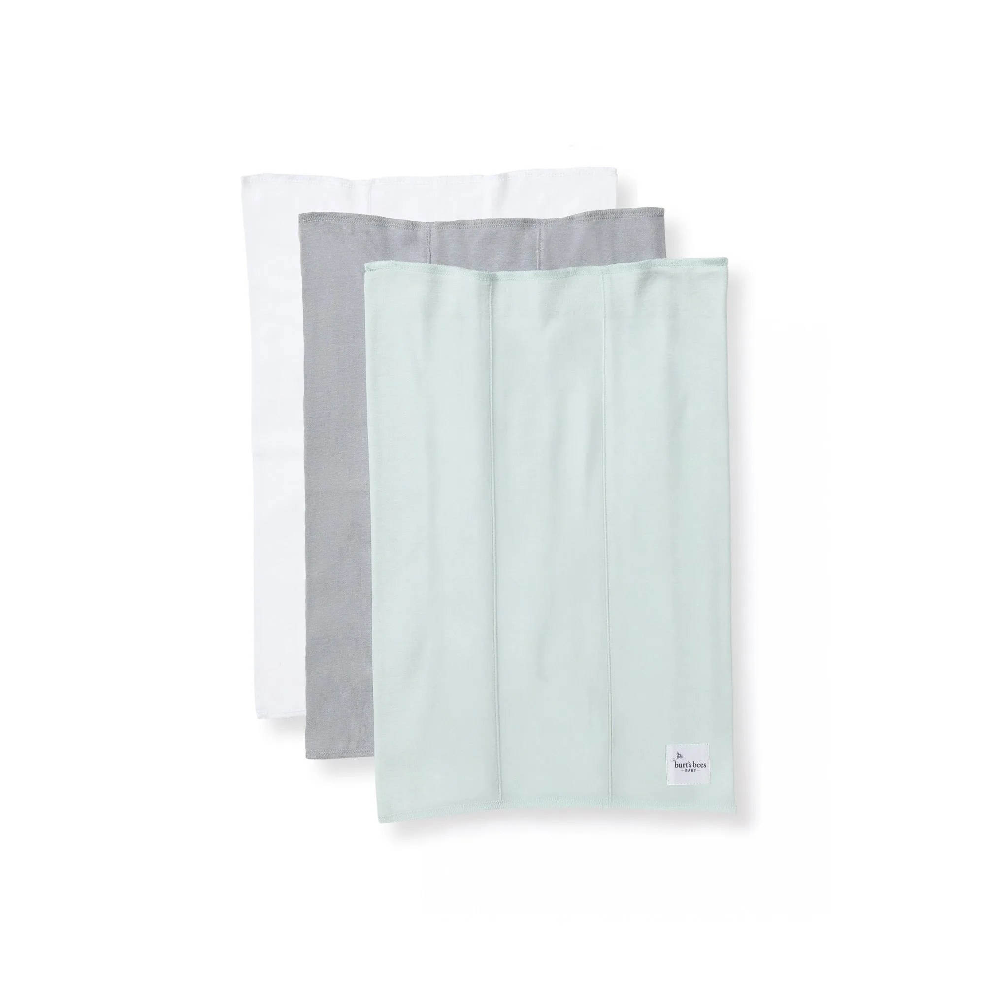 Quarry Solid Organic Baby Burp Cloths Pack of 3