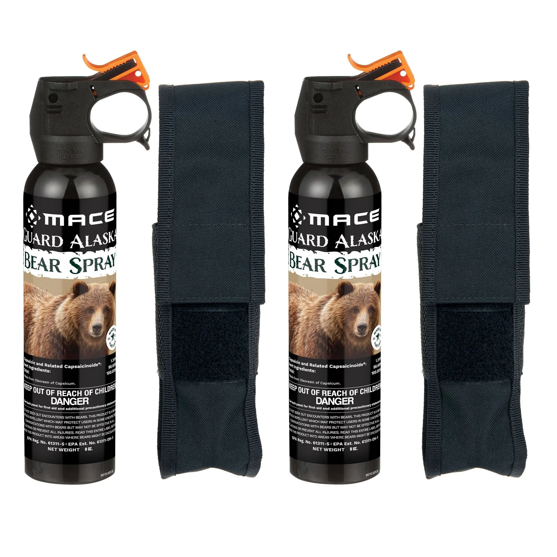Mace Guard Alaska Bear Deterrent & Self Defense Spray with Spray Holster, 2 Pack
