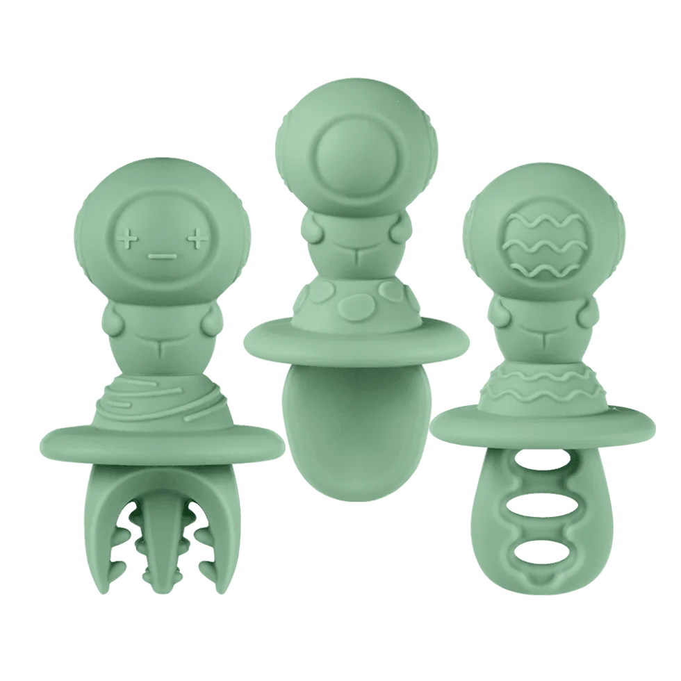 Astronaut Beginner Silicone Cutlery Set