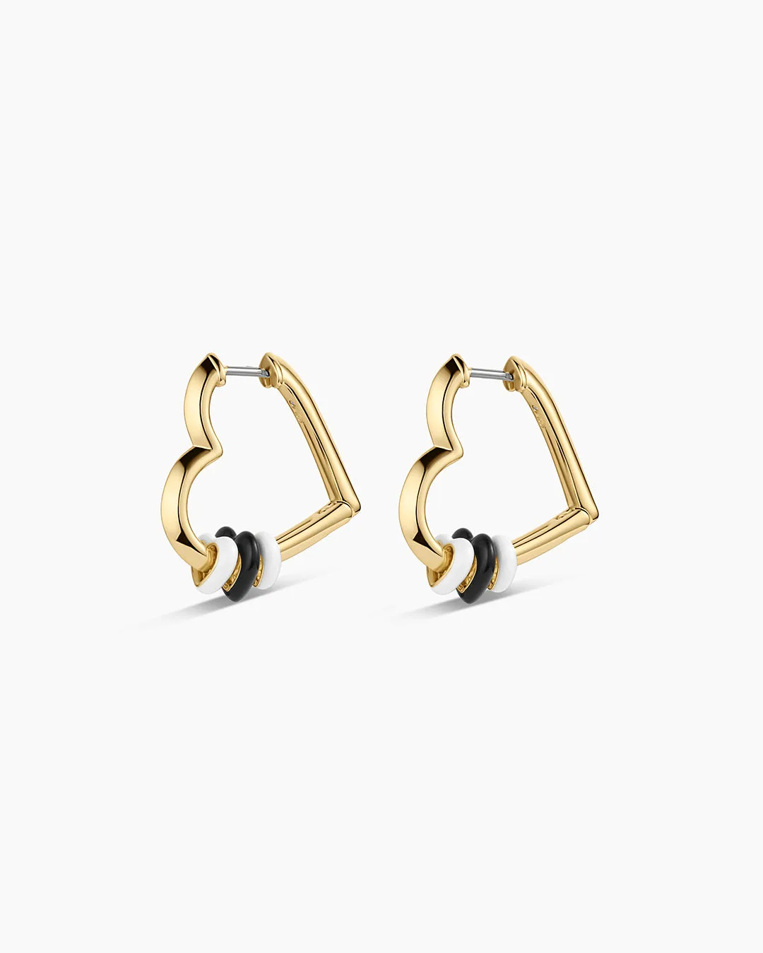 Boucles d'oreilles créoles Campbell Heart Bead