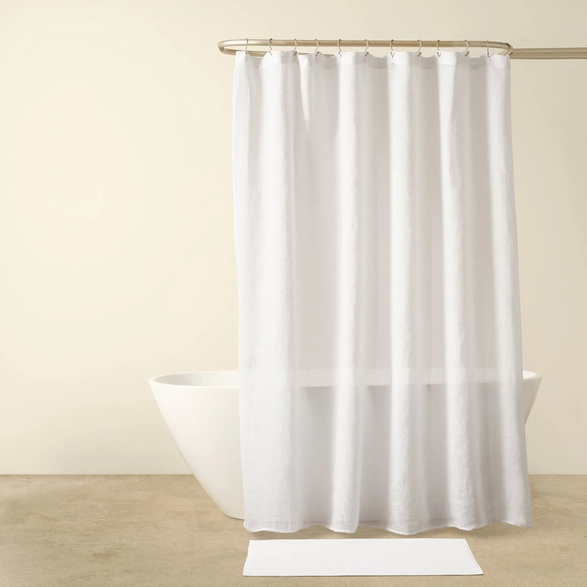 Rideau de douche en lin