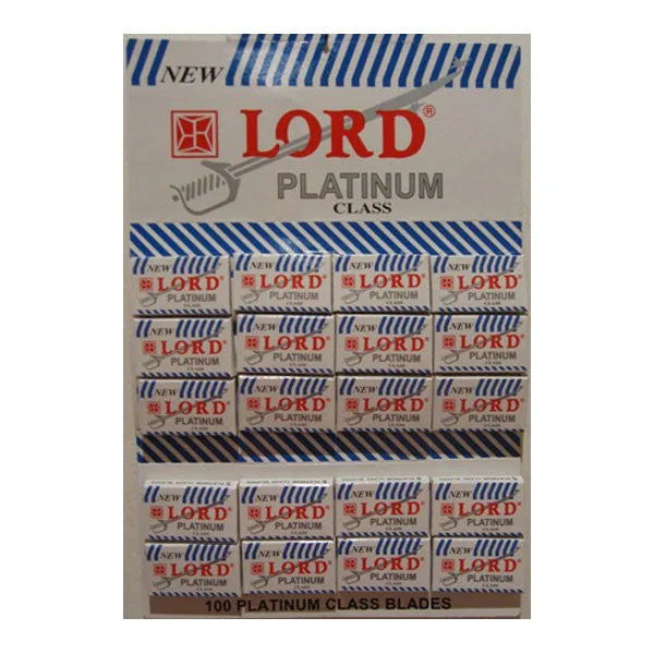 100 Lord Platinum DE Blade, 20 packs of 5 (100 blades)