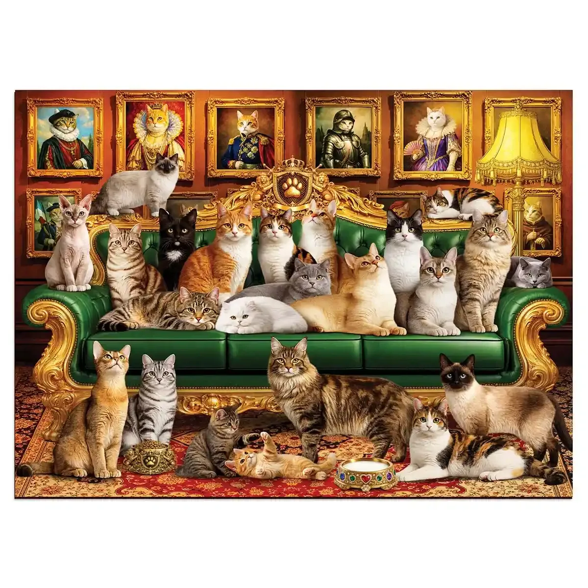 Wooden Puzzle 1000 Royal Cats