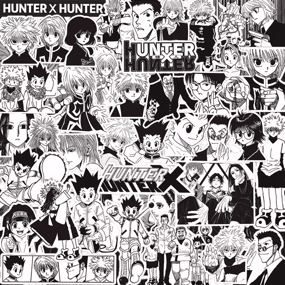 Hunter x Hunter 70 ks černobílých samolepek