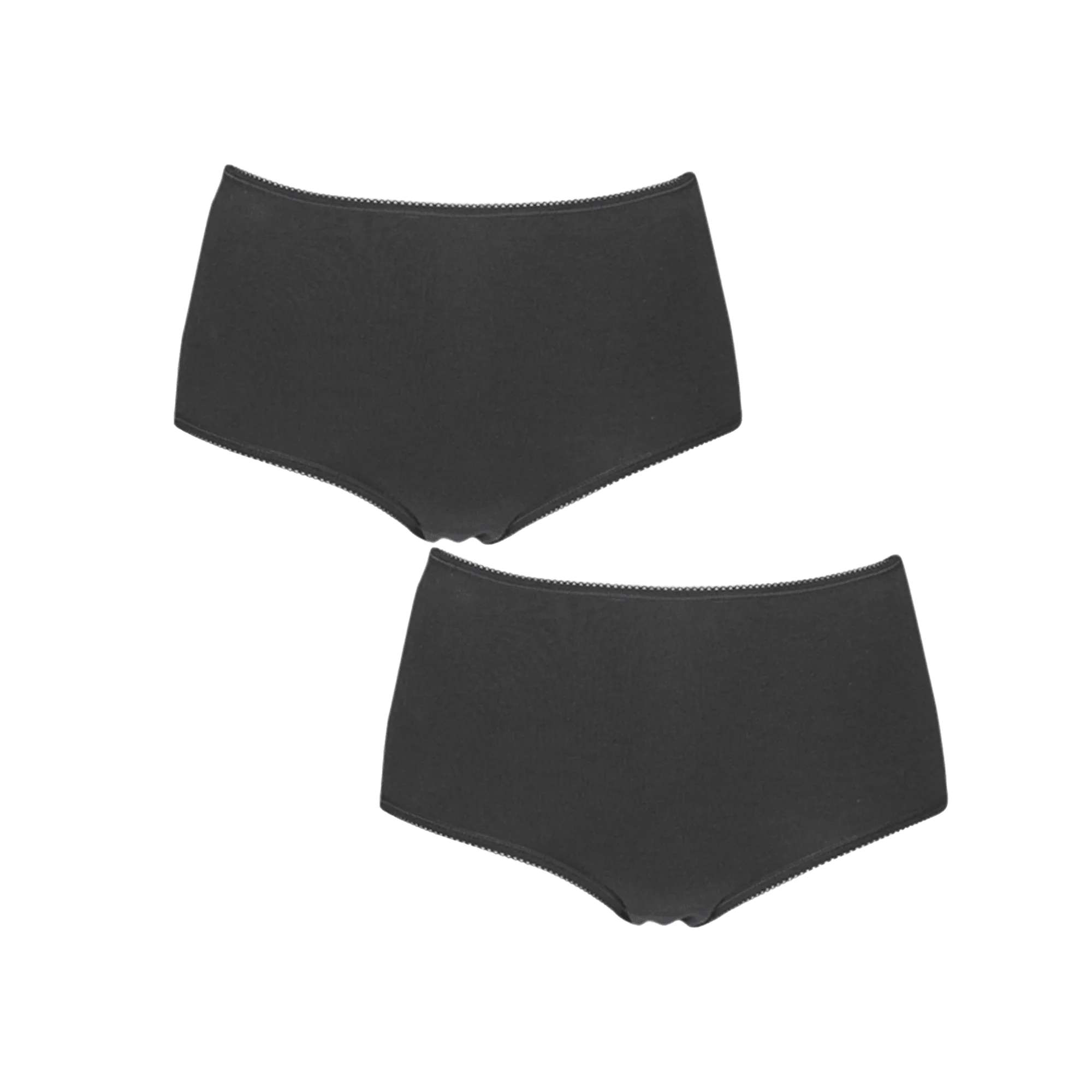 Lace midi brief 2-pack - Black