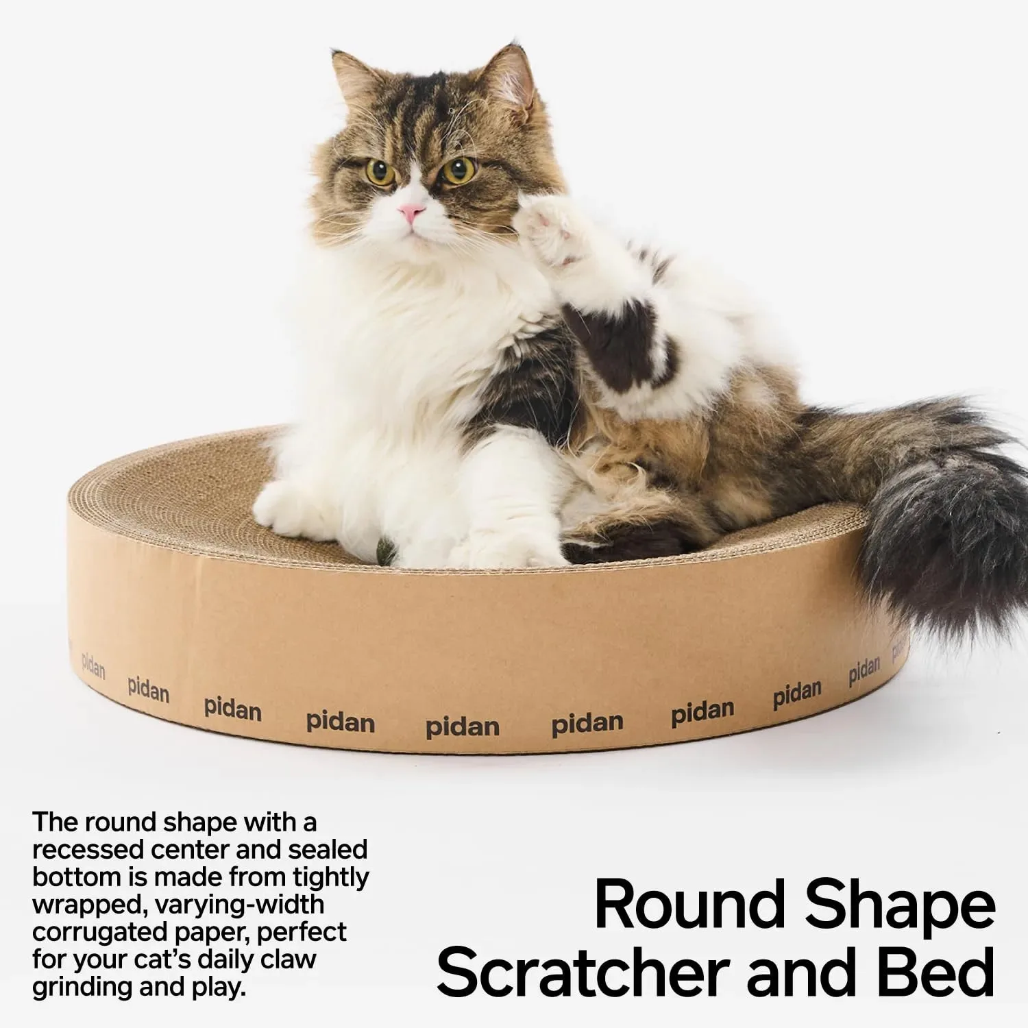 pidan Round Cardboard Cat Scratcher Cardboard