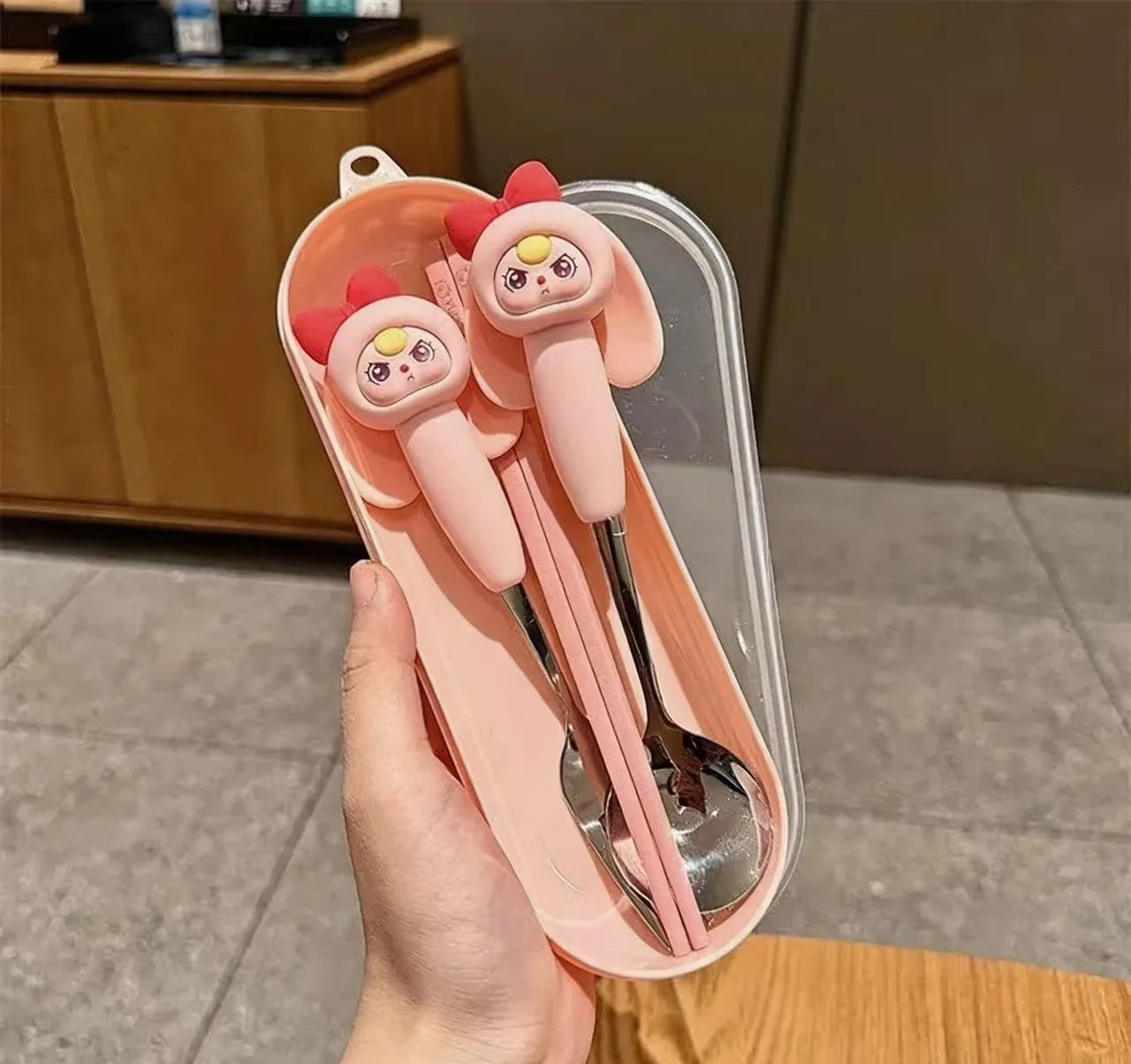 Set de Cubiertos Baby Three – Cuchara, Tenedor y Palillos