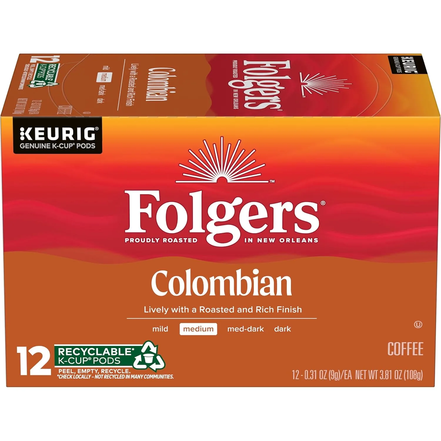 Folgers Colombian K-Cup Pods: Průvodce středním pražením