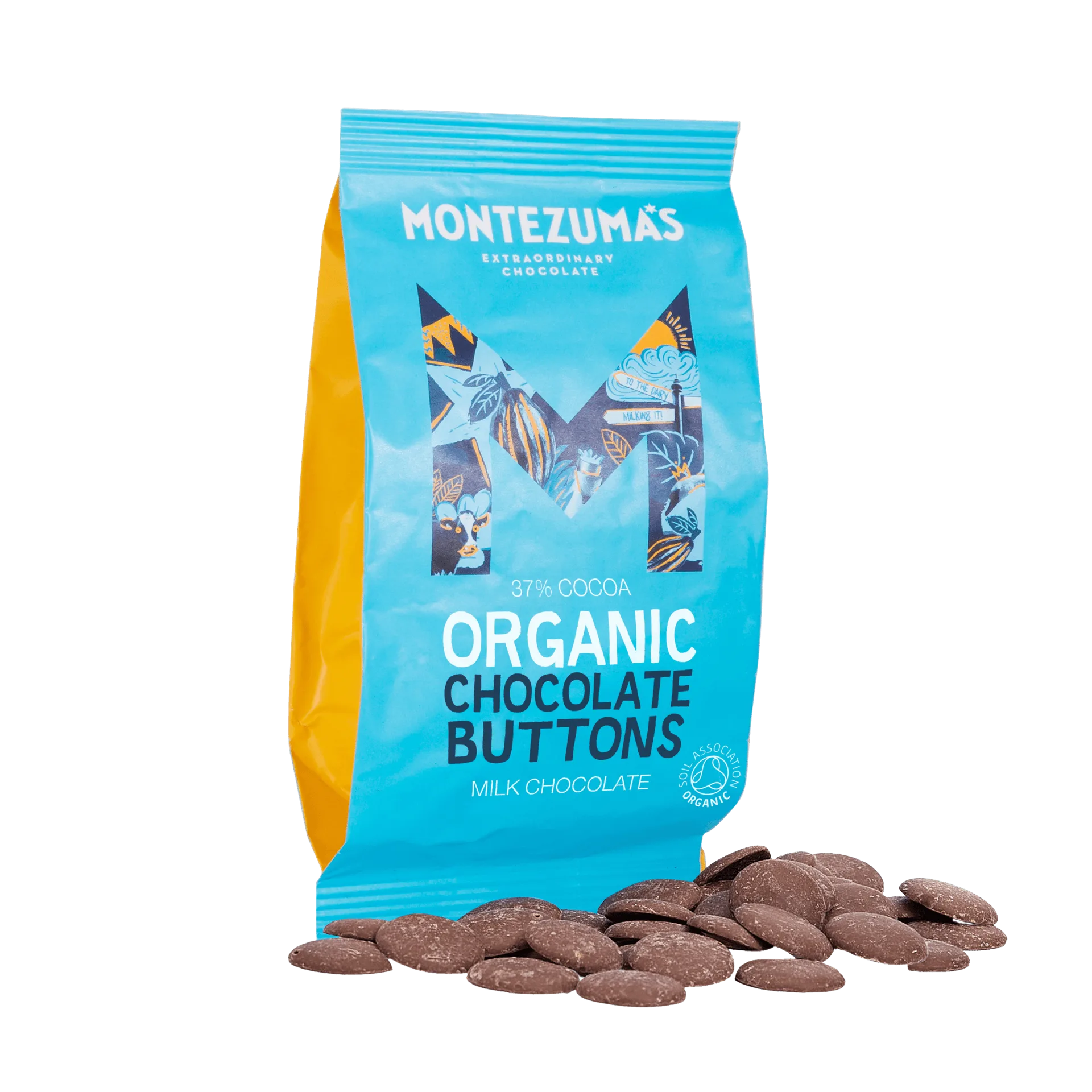 Organic 37% Milk Chocolate Buttons - 120g