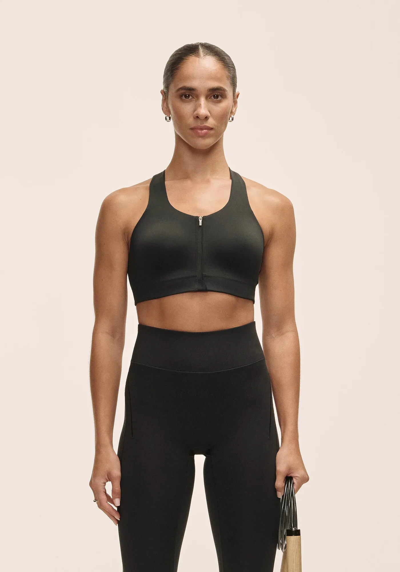Impact Zip Sports Bra - Black