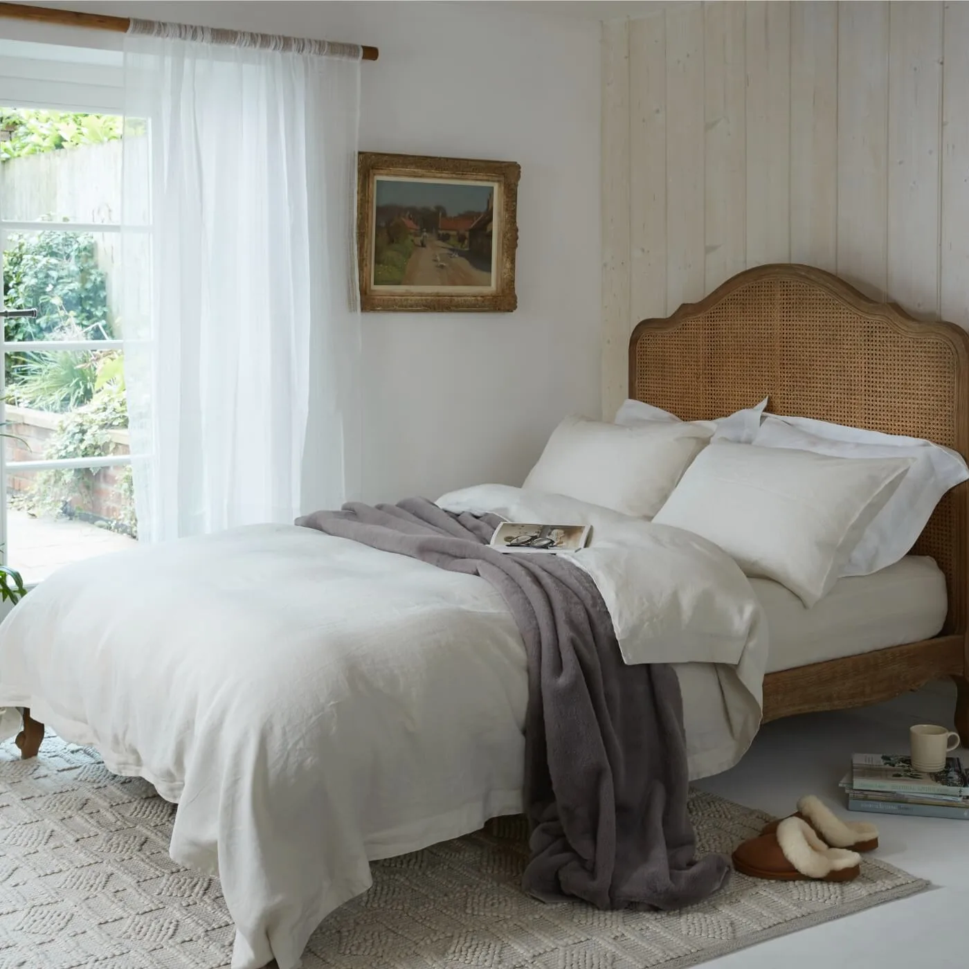Natural French Linen 40cm Deep Fitted Sheets