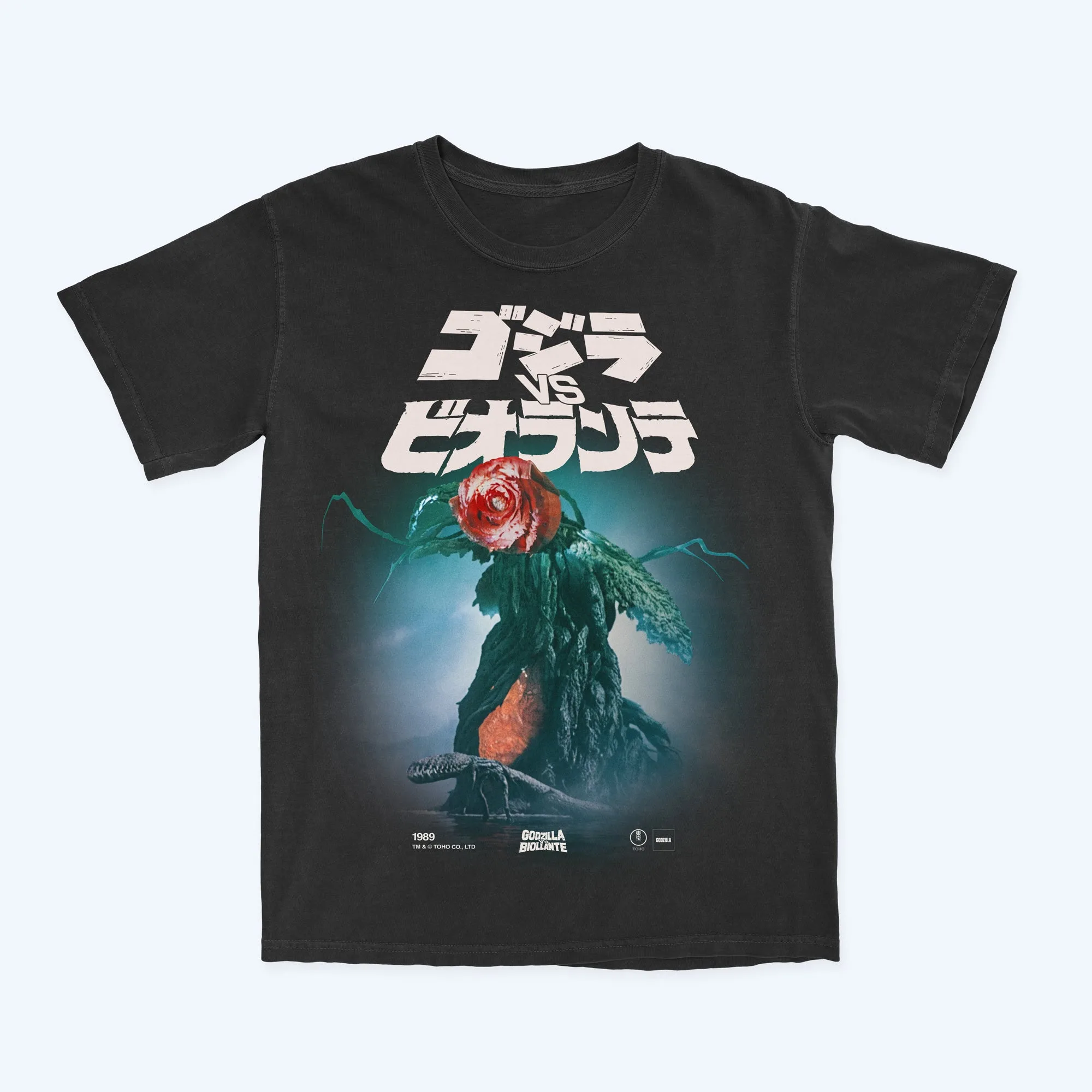 Camiseta Negra Godzilla vs Biollante