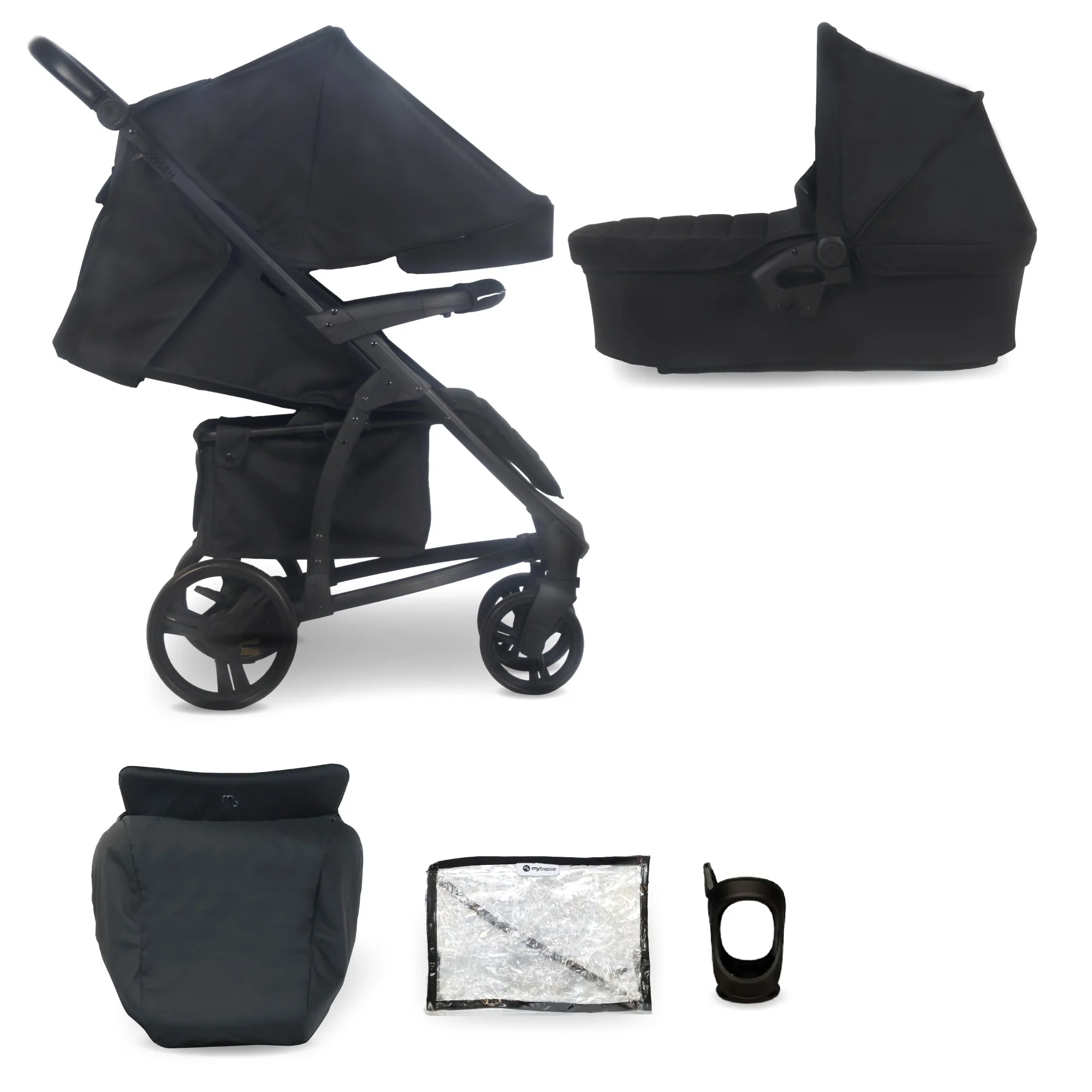 MB200i 2-in-1 Pushchair & Carrycot - Onyx Black