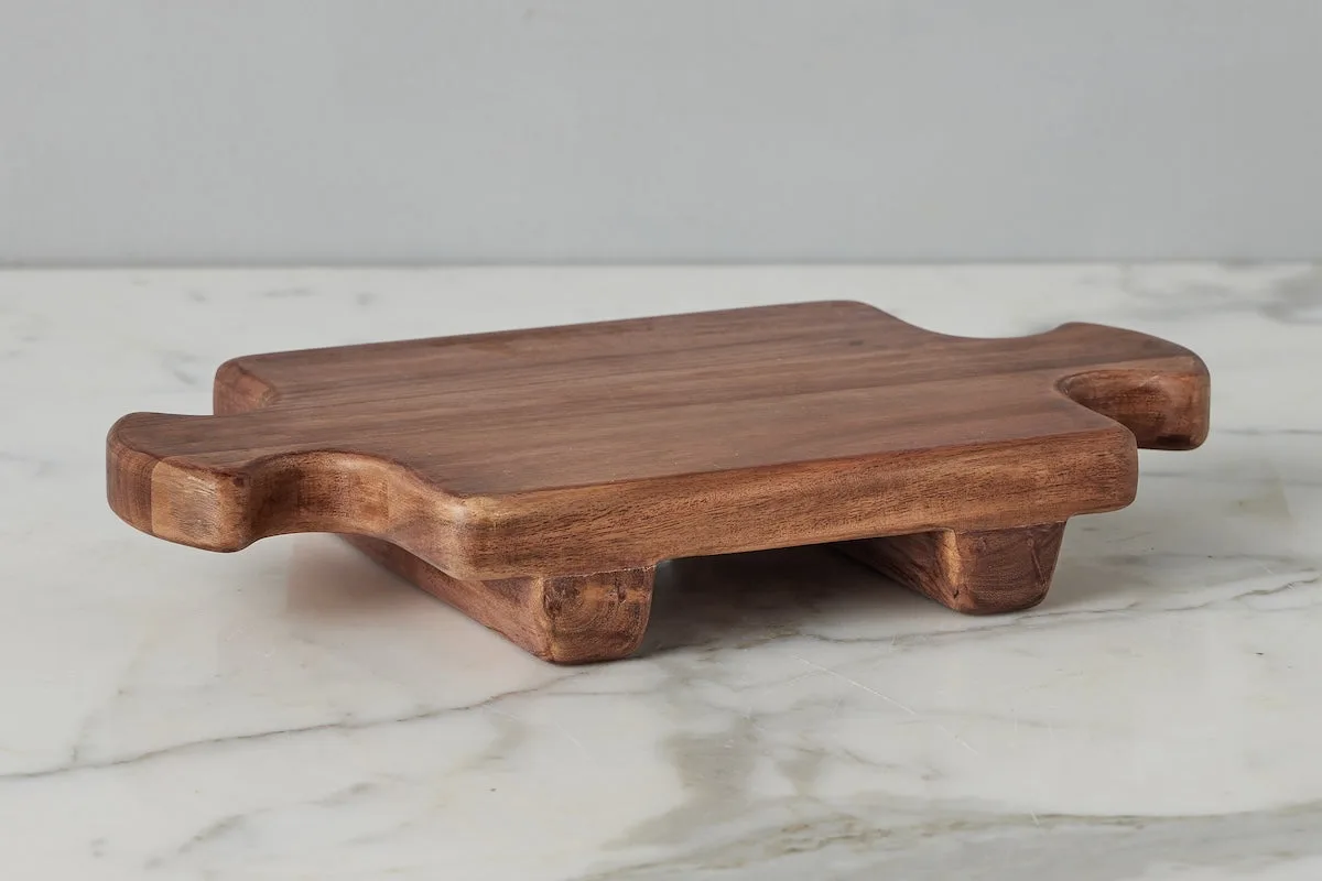 How to Set a Rustic Table with a Footed Tray