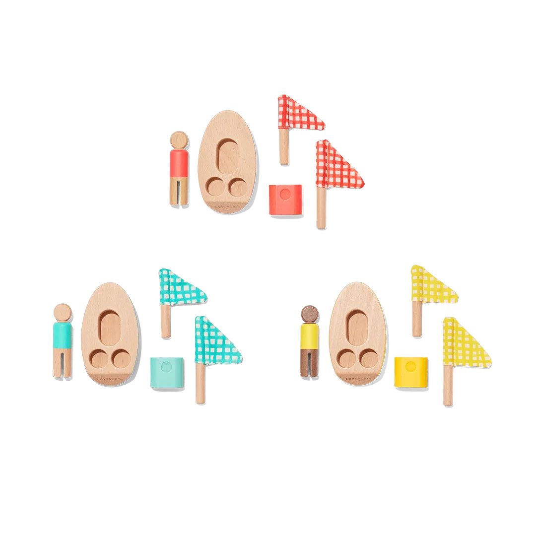 Pattern Match Boats and Peg People (set of 3)