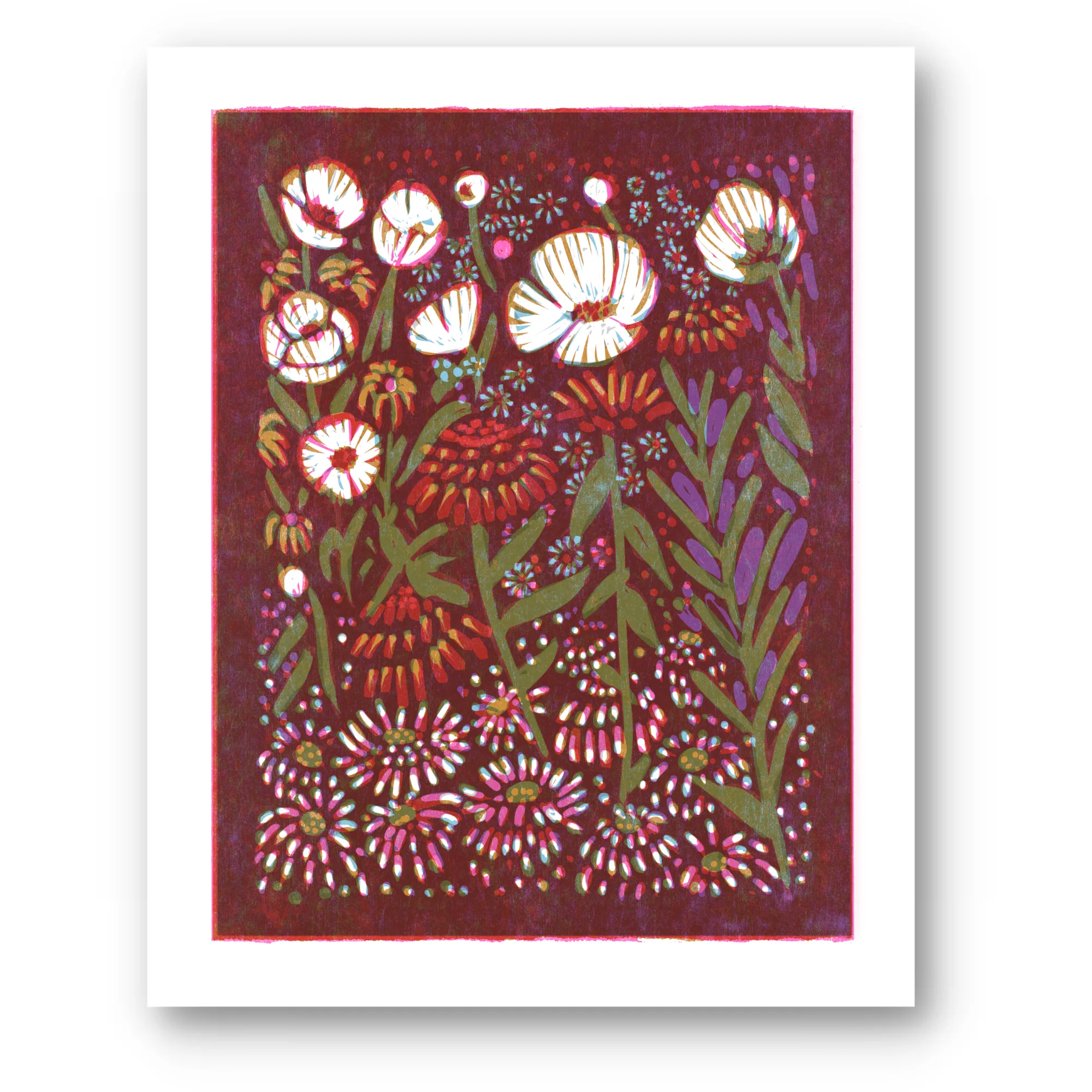Stampa d'arte Zinnias and Anemones
