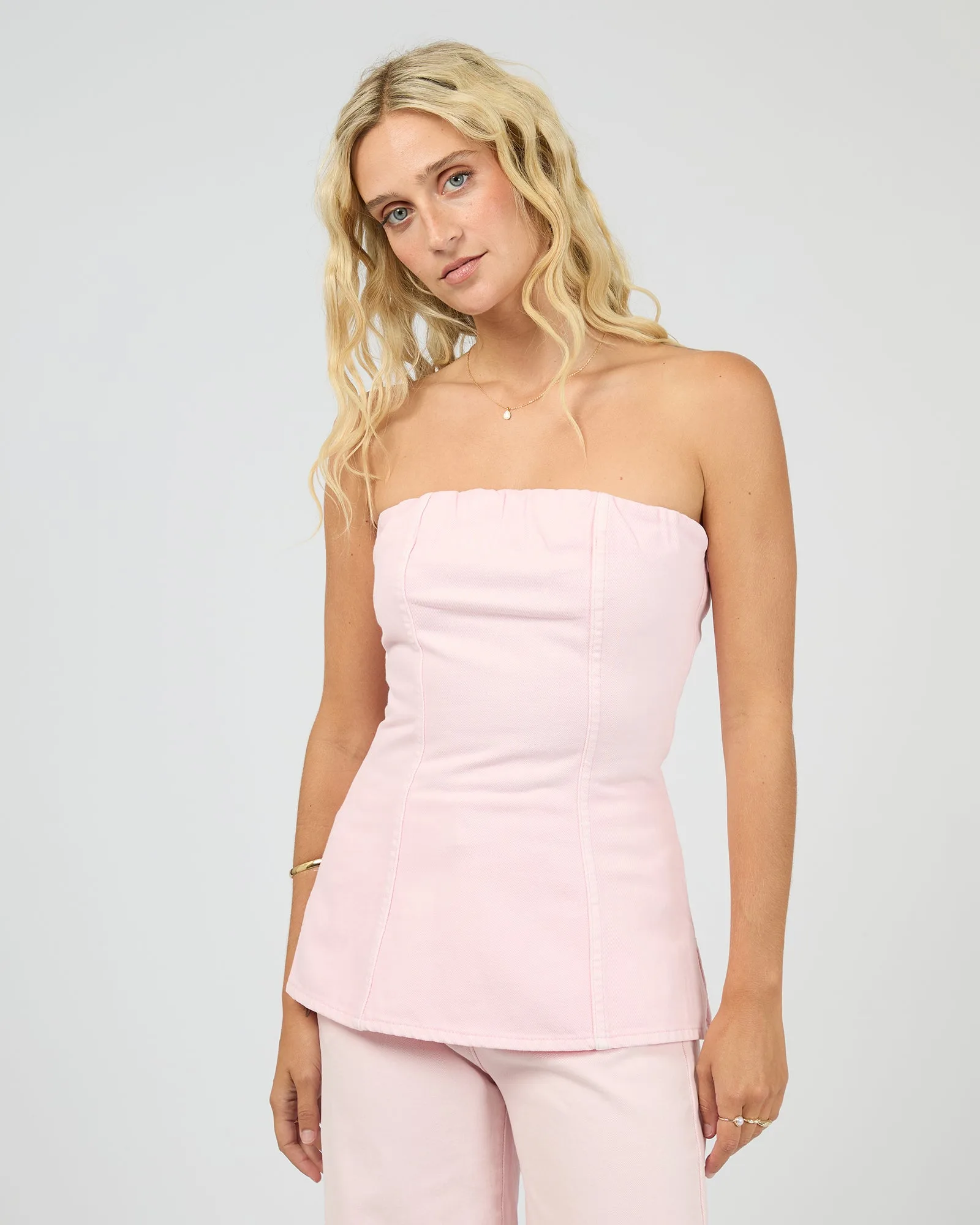 Rio Strapless Top Roze