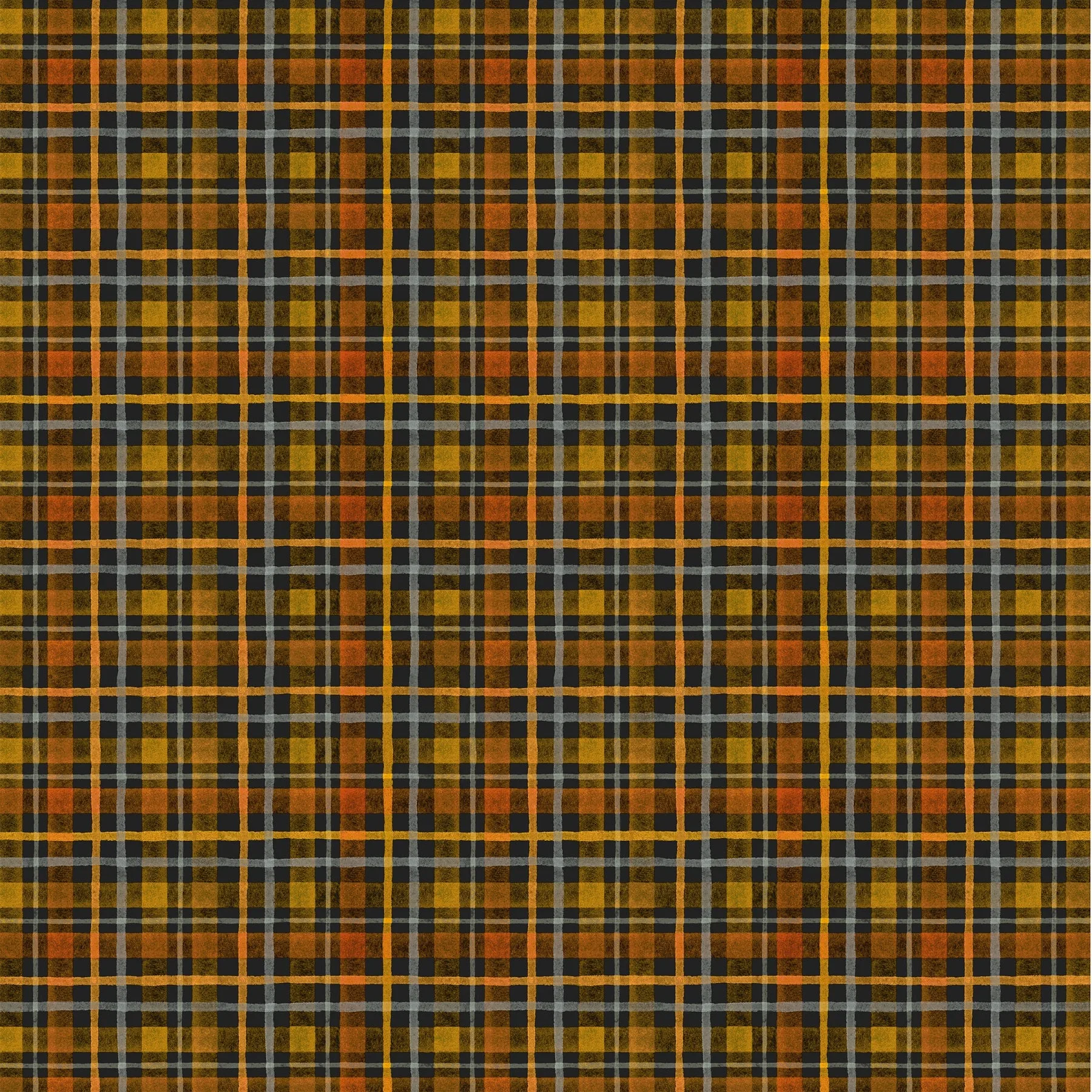 WINDHAM - Happy Haunting By Leslie Trimbach - Halloween Plaid - Night