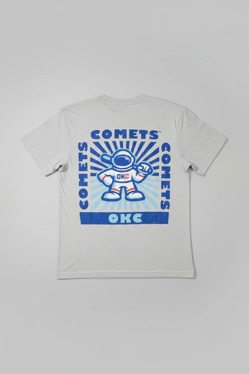 OKC Comets Gray Astro Backer Tee