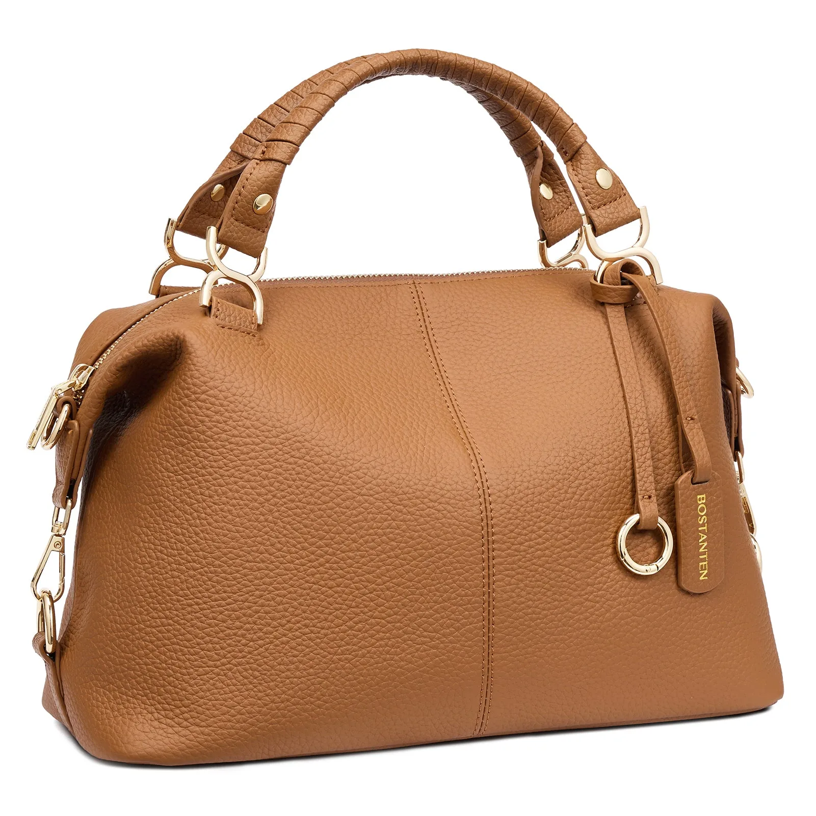 Nevin Genuine Leather Boston Handbag