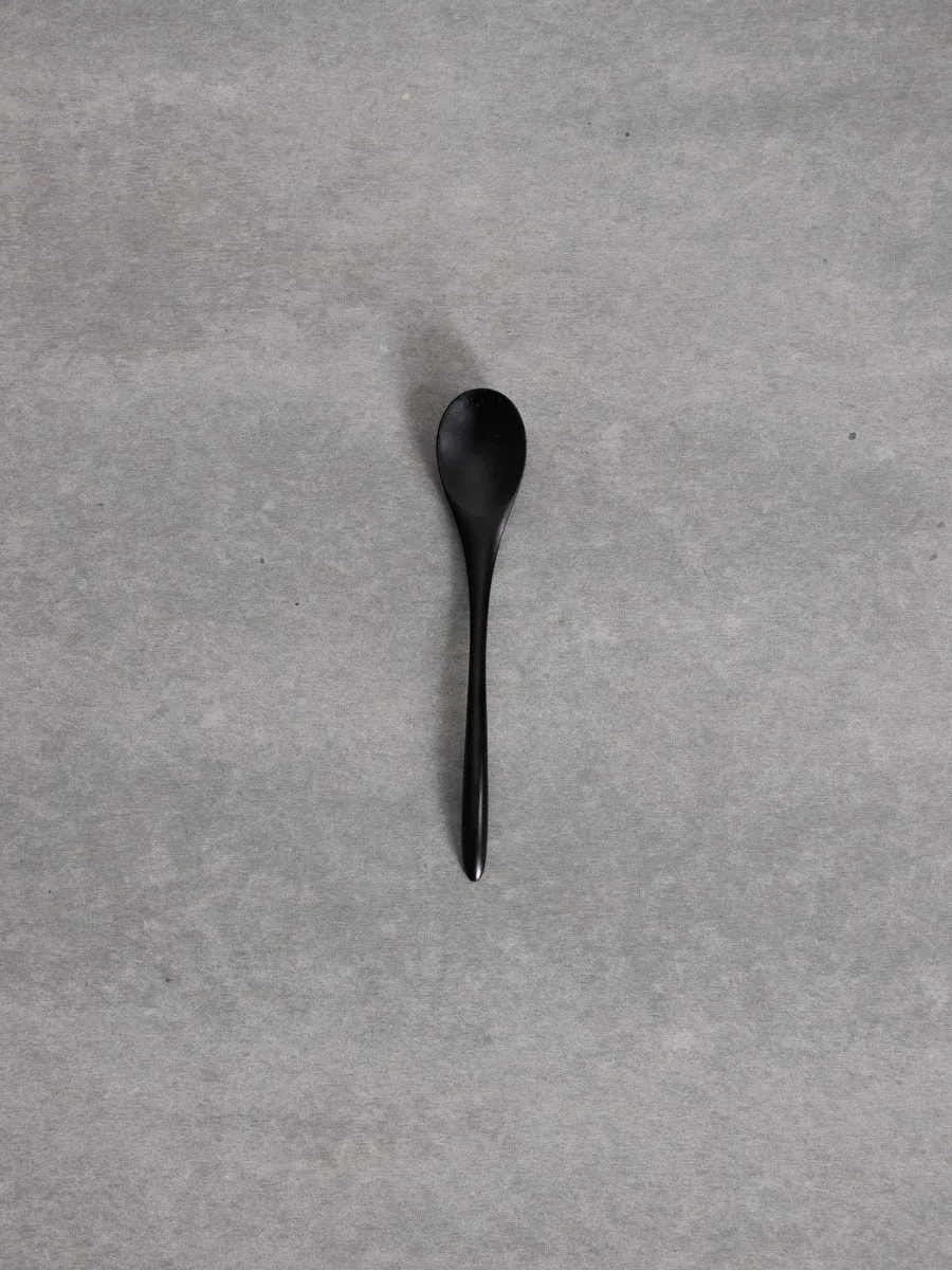 黒漆 くびれ小スプーン