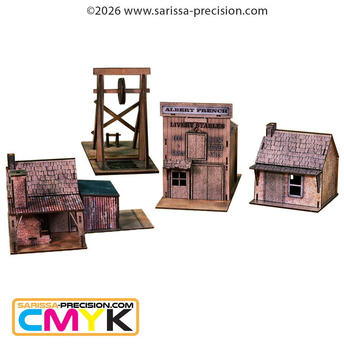 Old West Dust, Sweat & Steel Scenery Set: What's Inside