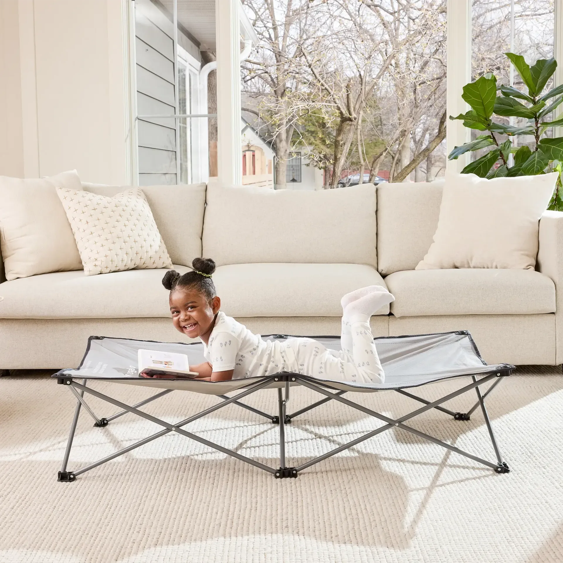 Gray Extra Long My Cot® Portable Toddler Bed™
