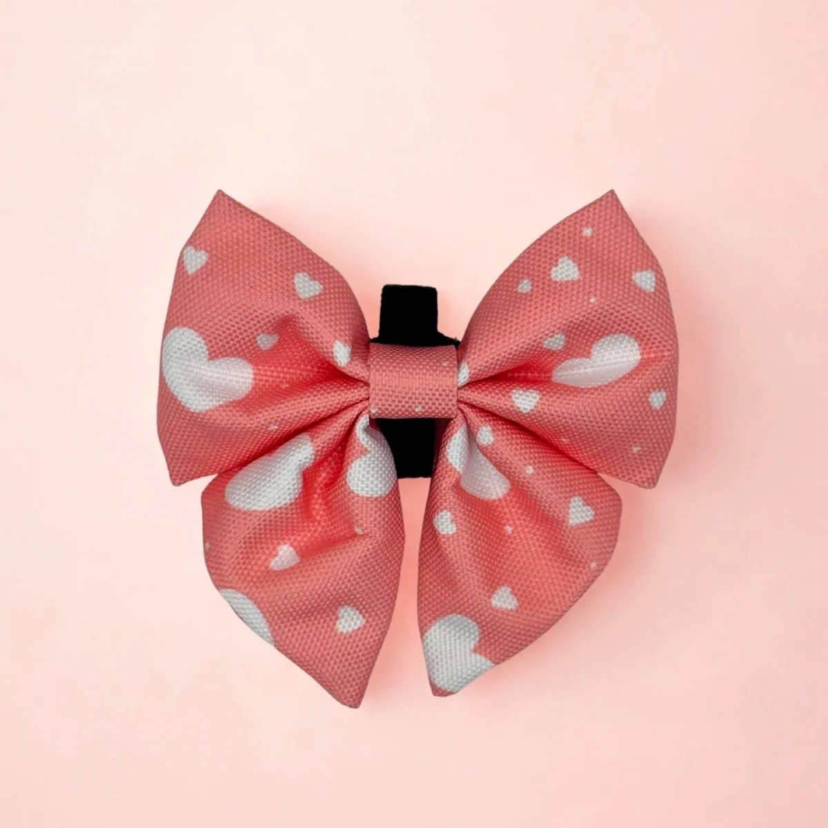 Dog Sailor Bow - Peachy Hearts